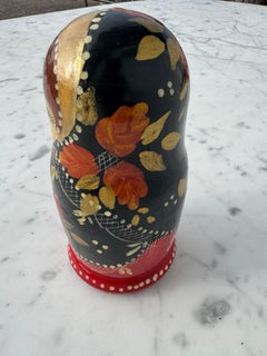 Set of 5 Russian Signed Matryoshka Hand Painted Nesting Dolls