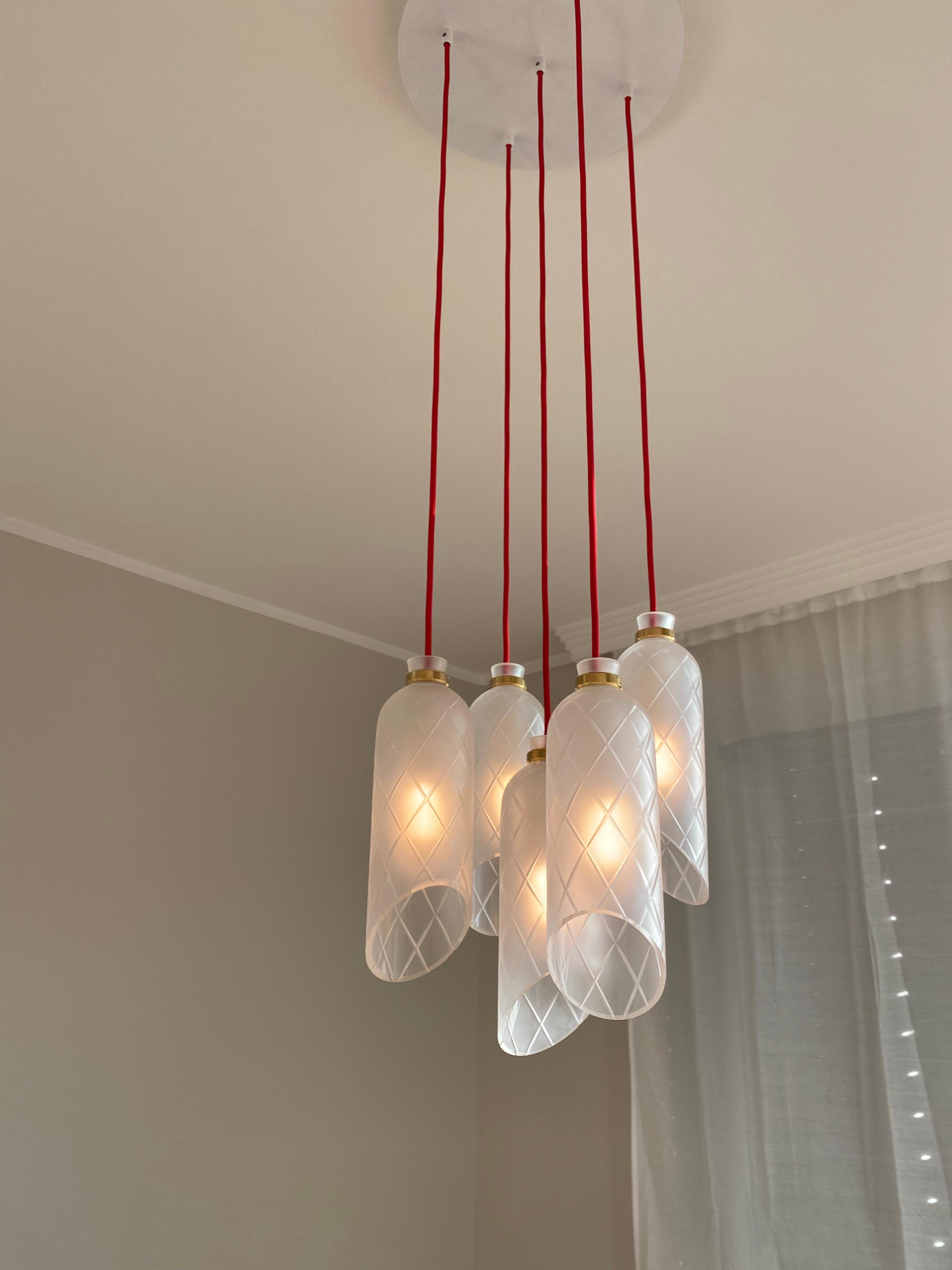 Post-Modern Set of 5 Salma Lamps by Kickie Chudikova For Sale