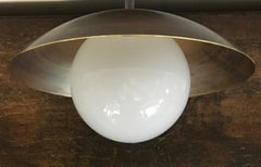 Set of 5 Sasco Semi-Flush Mount Brass Light Fixtures