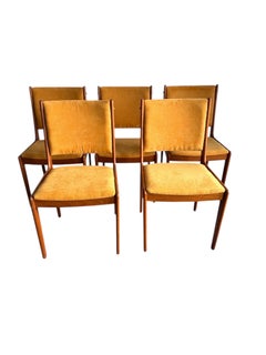 Set of 5 Scandinavian Teak Dining Chairs, Mid-Century Modern, 1960s