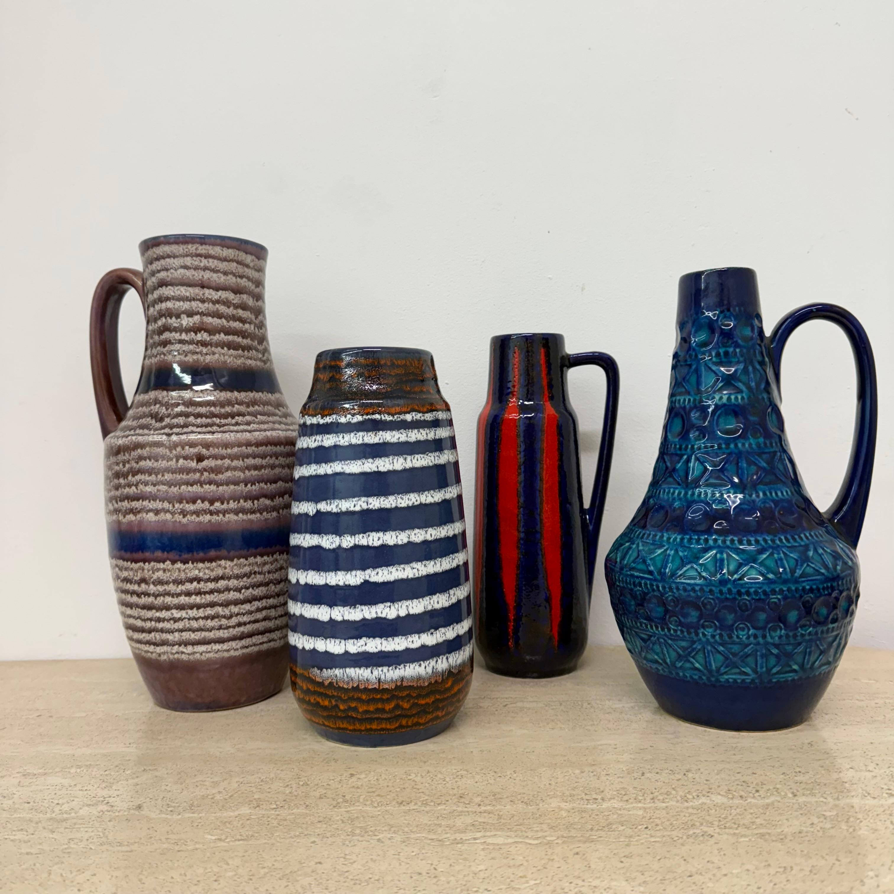 Set di 5 vasi in ceramica scheurich Germania Ovest , anni '70 in vendita 3
