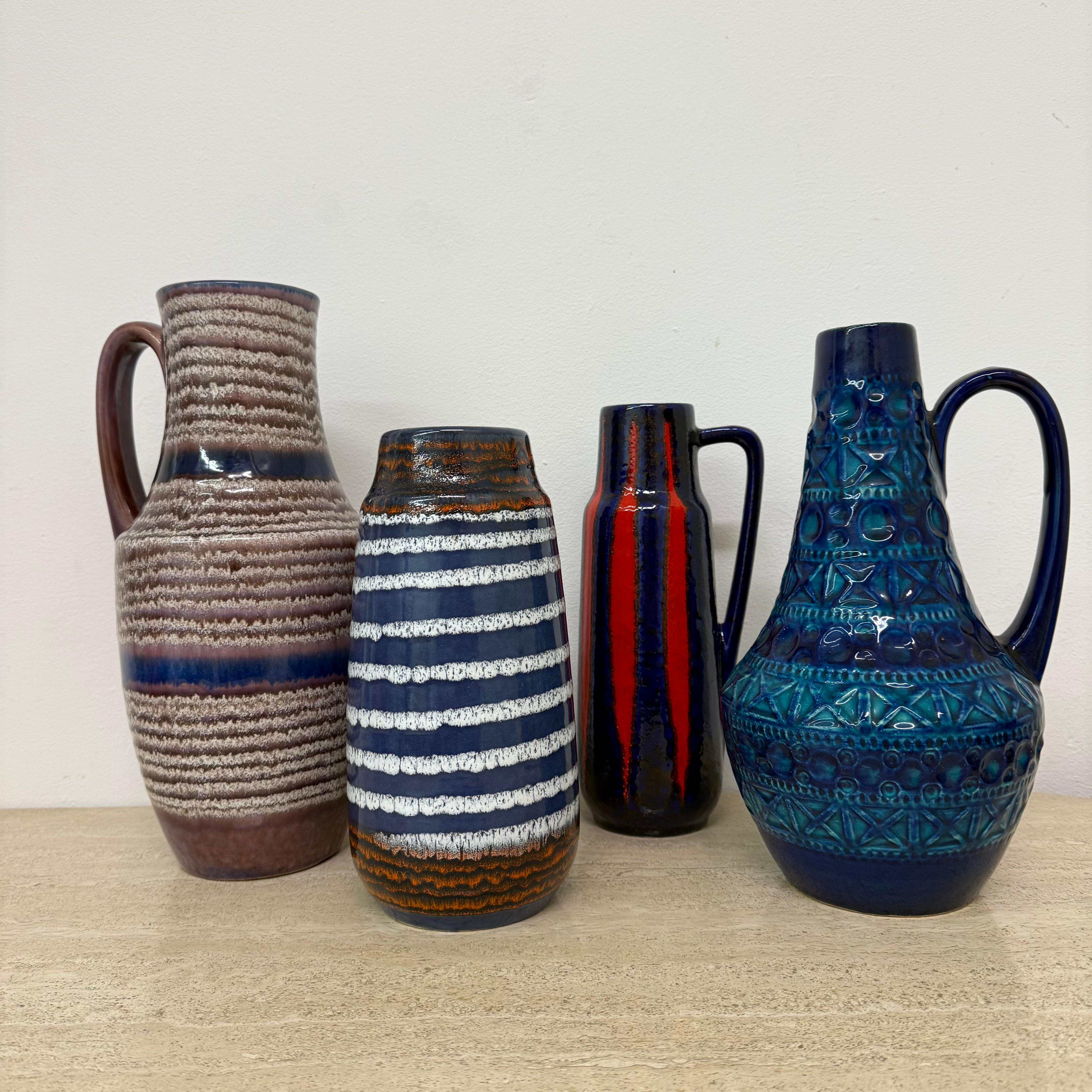 Set di 5 vasi in ceramica scheurich Germania Ovest , anni '70 in vendita 4
