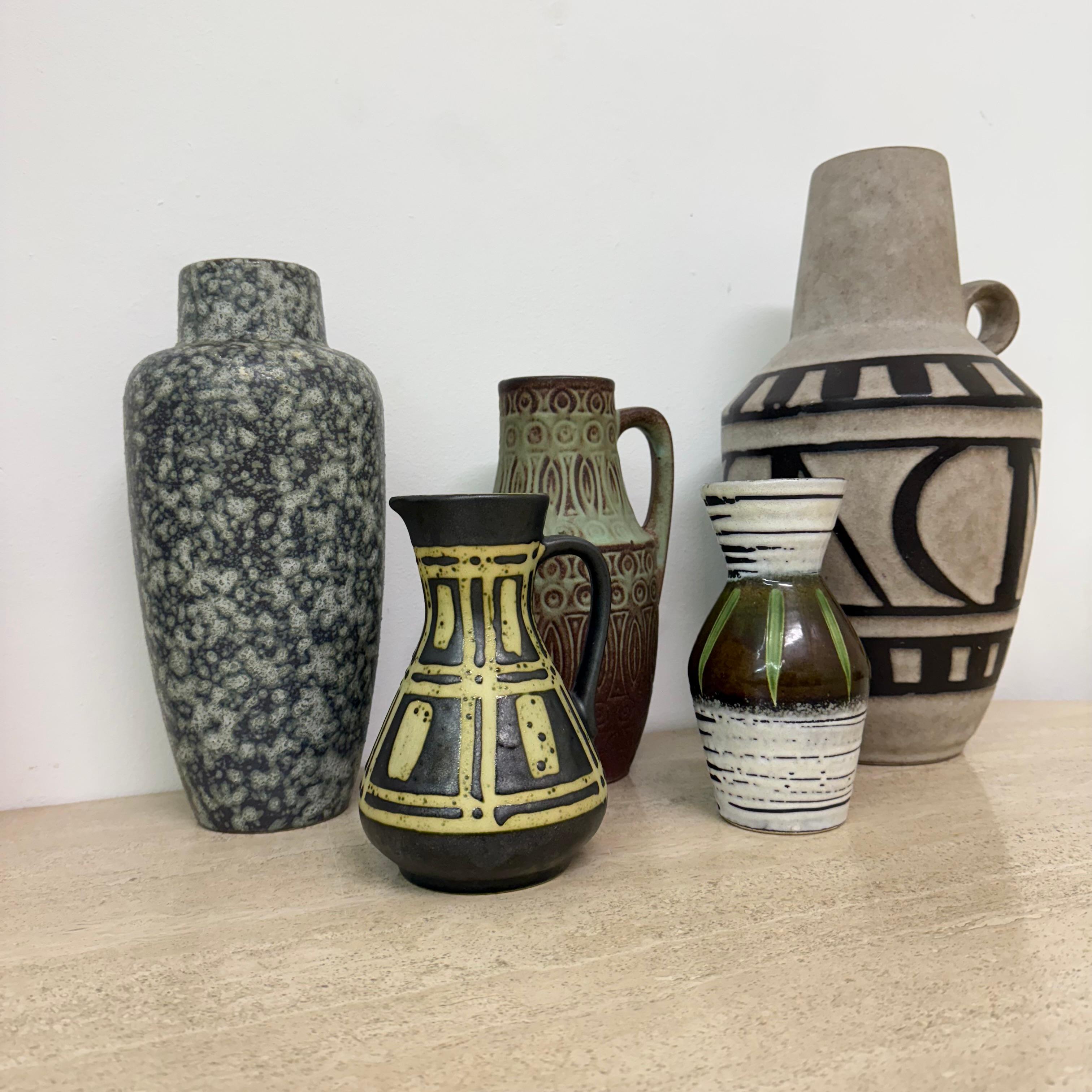 Set di 5 vasi in ceramica di Scheurich, Germania occidentale, anni '70 in vendita 5