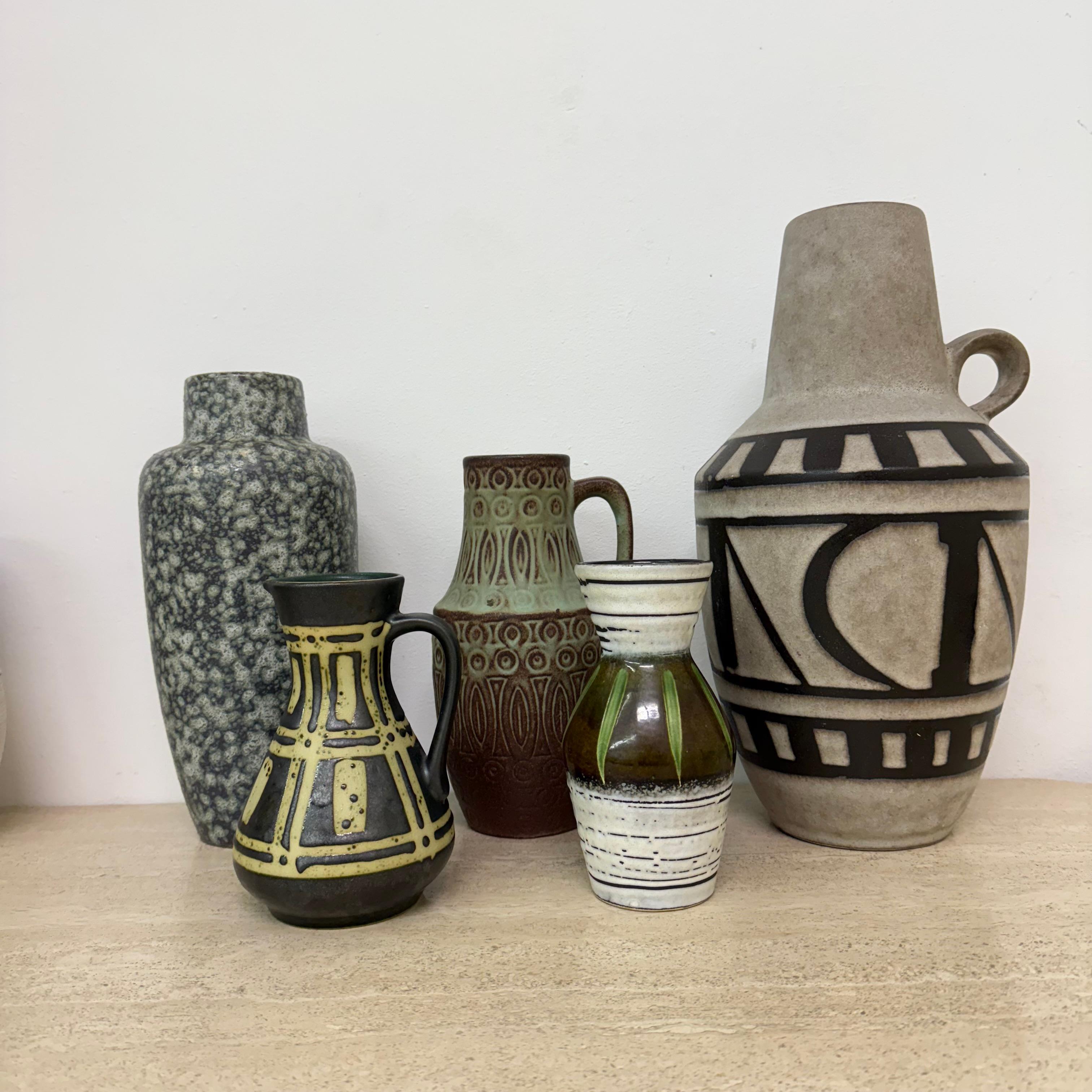 Set di 5 vasi in ceramica di Scheurich, Germania occidentale, anni '70 in vendita 6