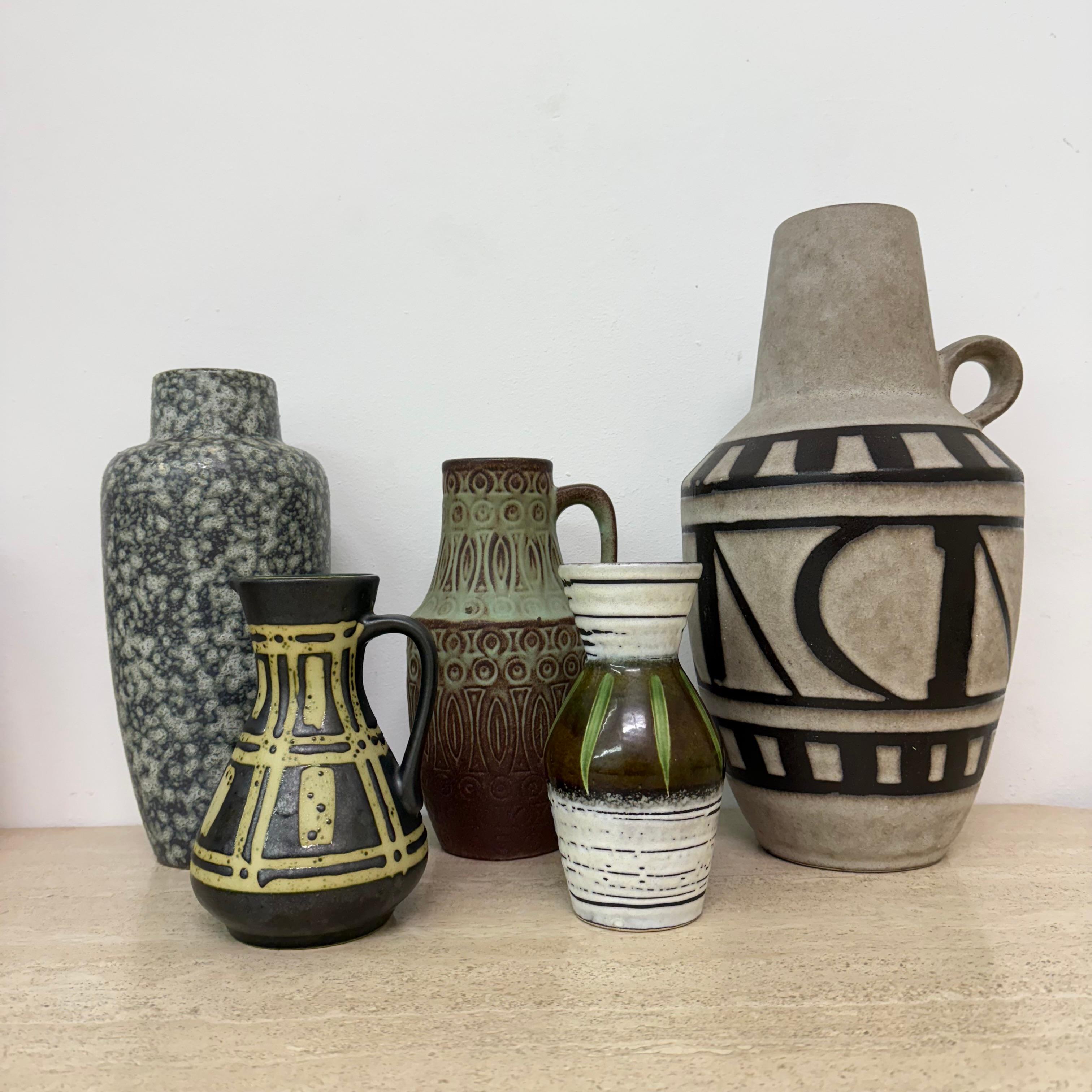 Set di 5 vasi in ceramica di Scheurich, Germania occidentale, anni '70 in vendita 9