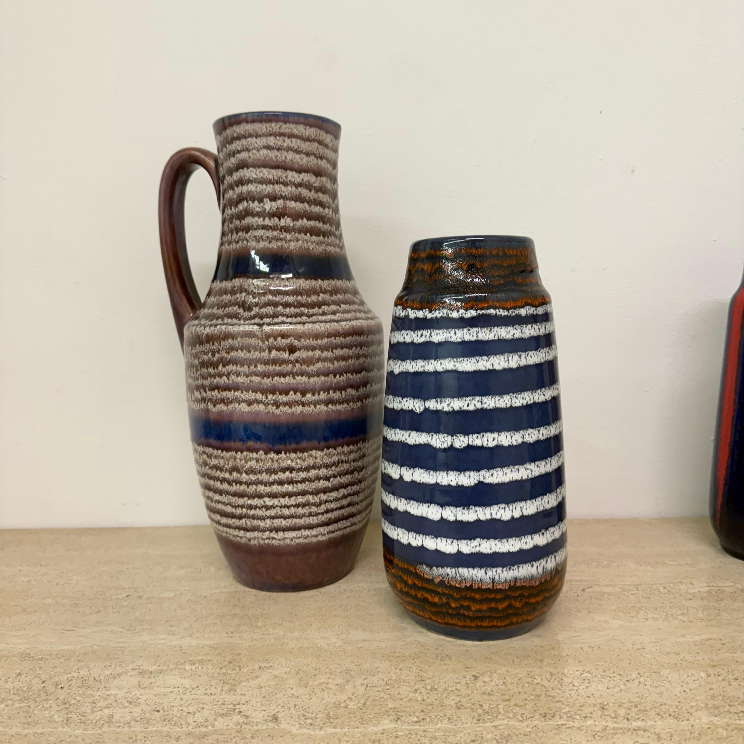 Tedesco Set di 5 vasi in ceramica scheurich Germania Ovest , anni '70 in vendita