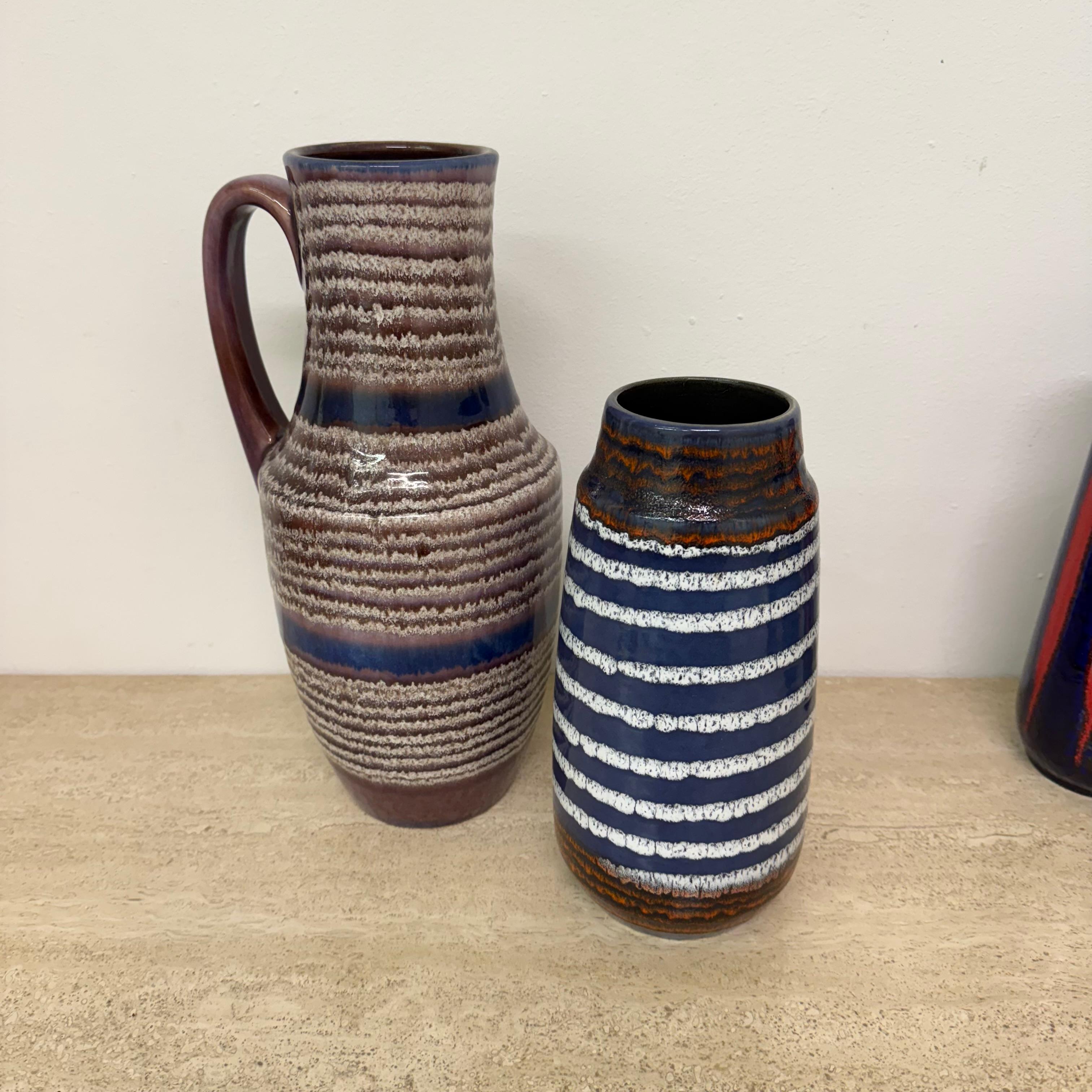Set di 5 vasi in ceramica scheurich Germania Ovest , anni '70 In condizioni buone in vendita a Delft, NL