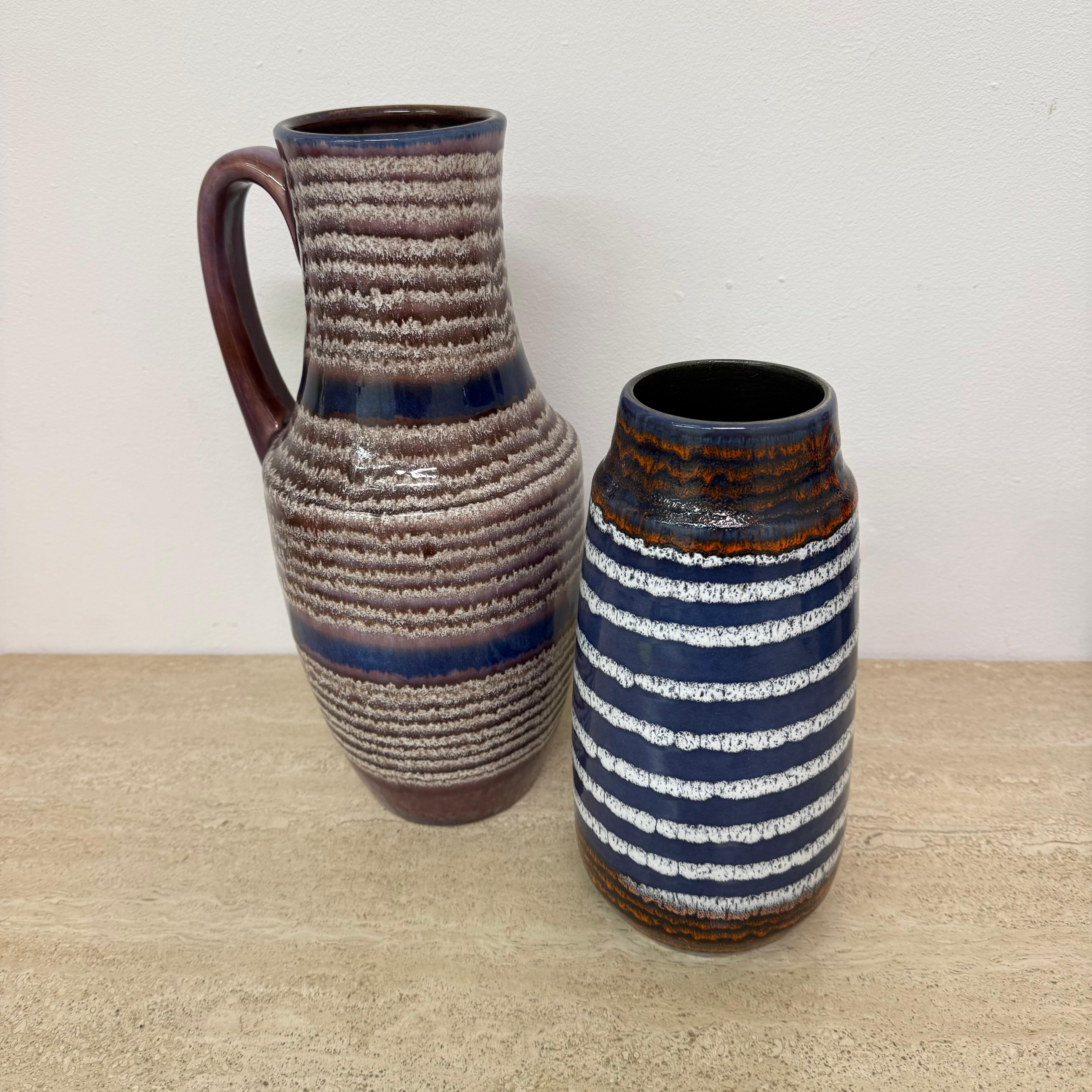 Fine XX secolo Set di 5 vasi in ceramica scheurich Germania Ovest , anni '70 in vendita