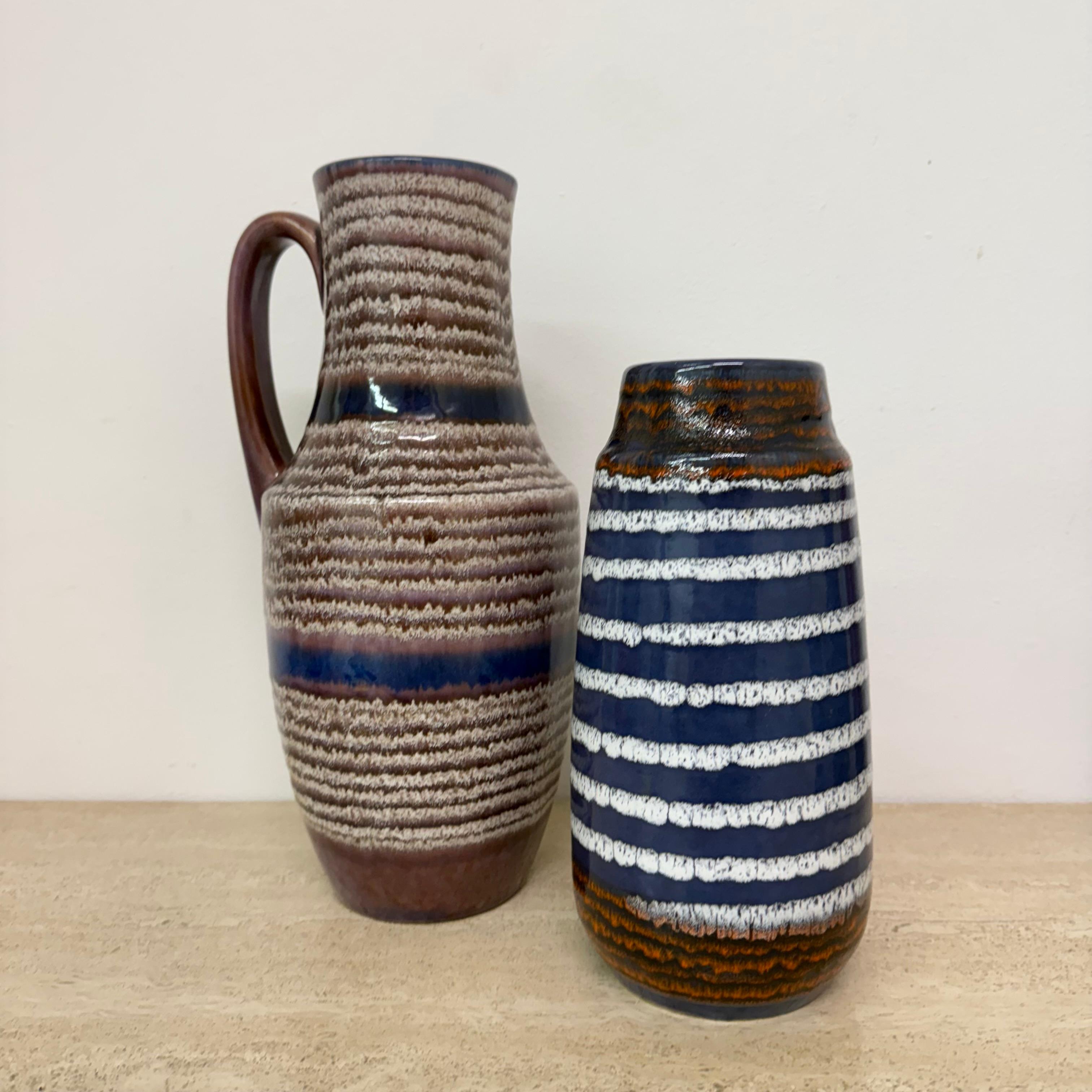 Ceramica Set di 5 vasi in ceramica scheurich Germania Ovest , anni '70 in vendita