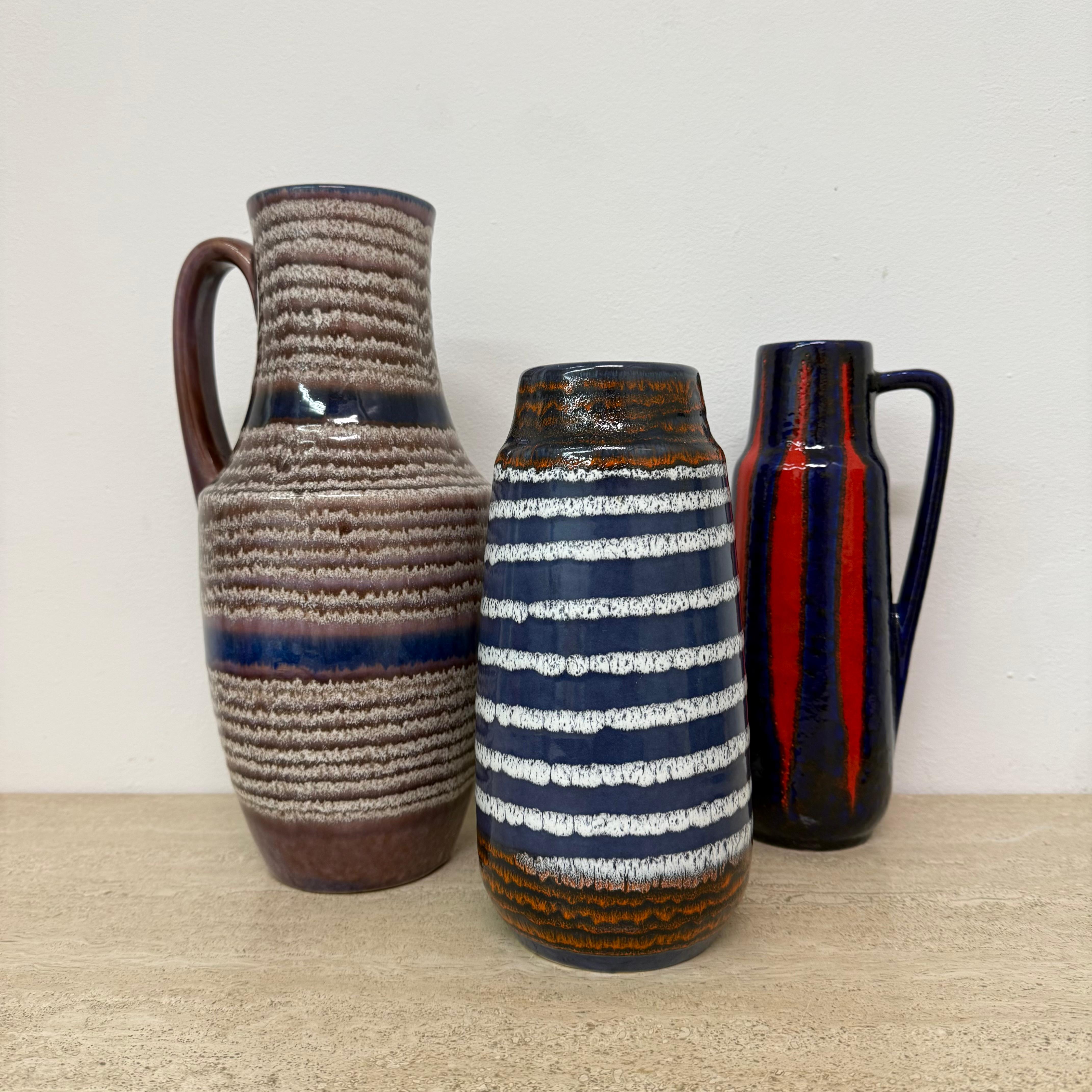 Set di 5 vasi in ceramica scheurich Germania Ovest , anni '70 in vendita 1