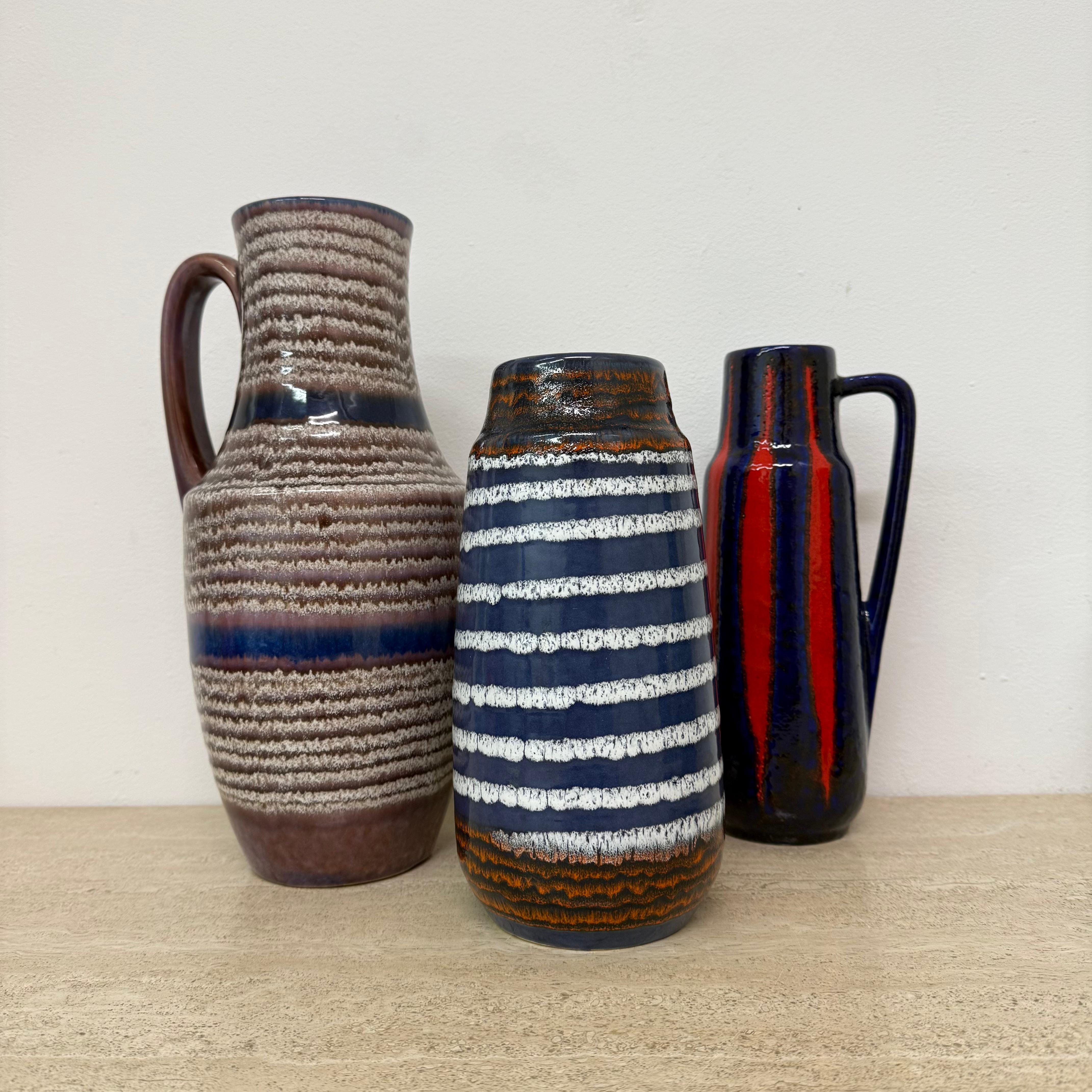 Set di 5 vasi in ceramica scheurich Germania Ovest , anni '70 in vendita 2