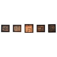 Conjunto de 5 paneles escultóricos del príncipe Tola Wewe, Nigeria