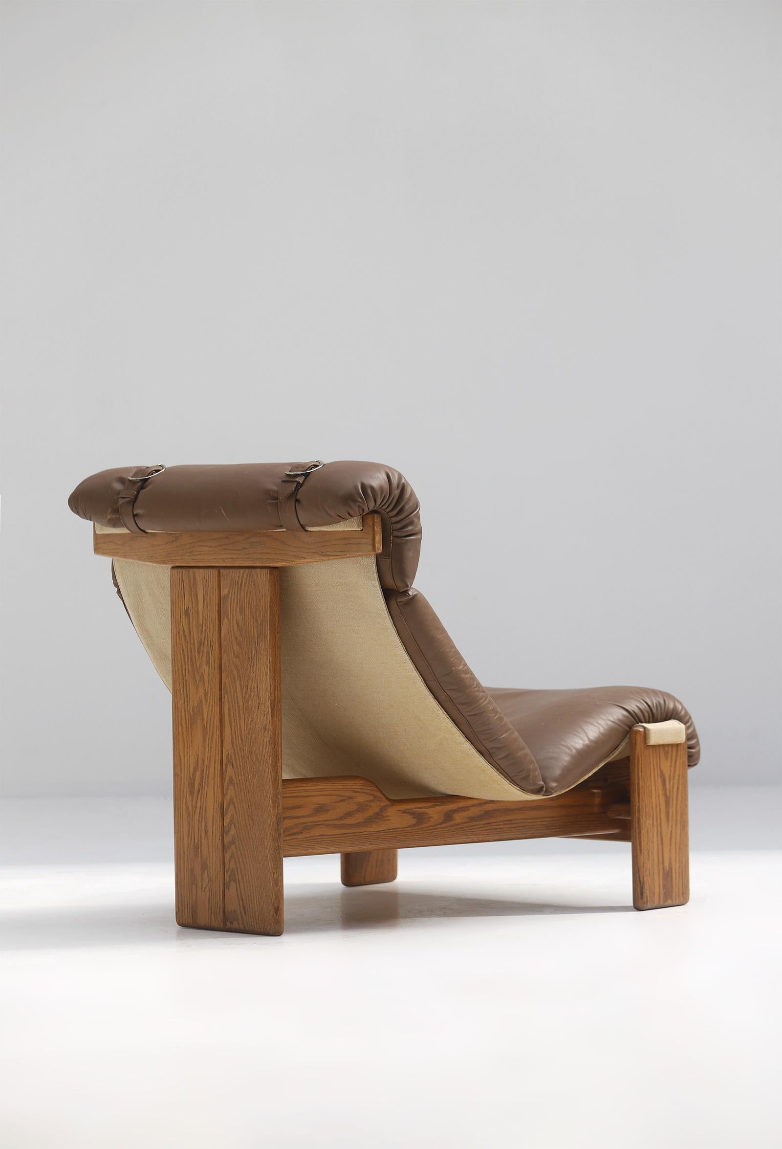 Set of 5 Sling Chairs Attributed to Durlet, Belgium, 1970s 1