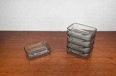 Set of 5 Small Mid-Century Danish Cabaret Glass Tray Bowls from Holmegaard