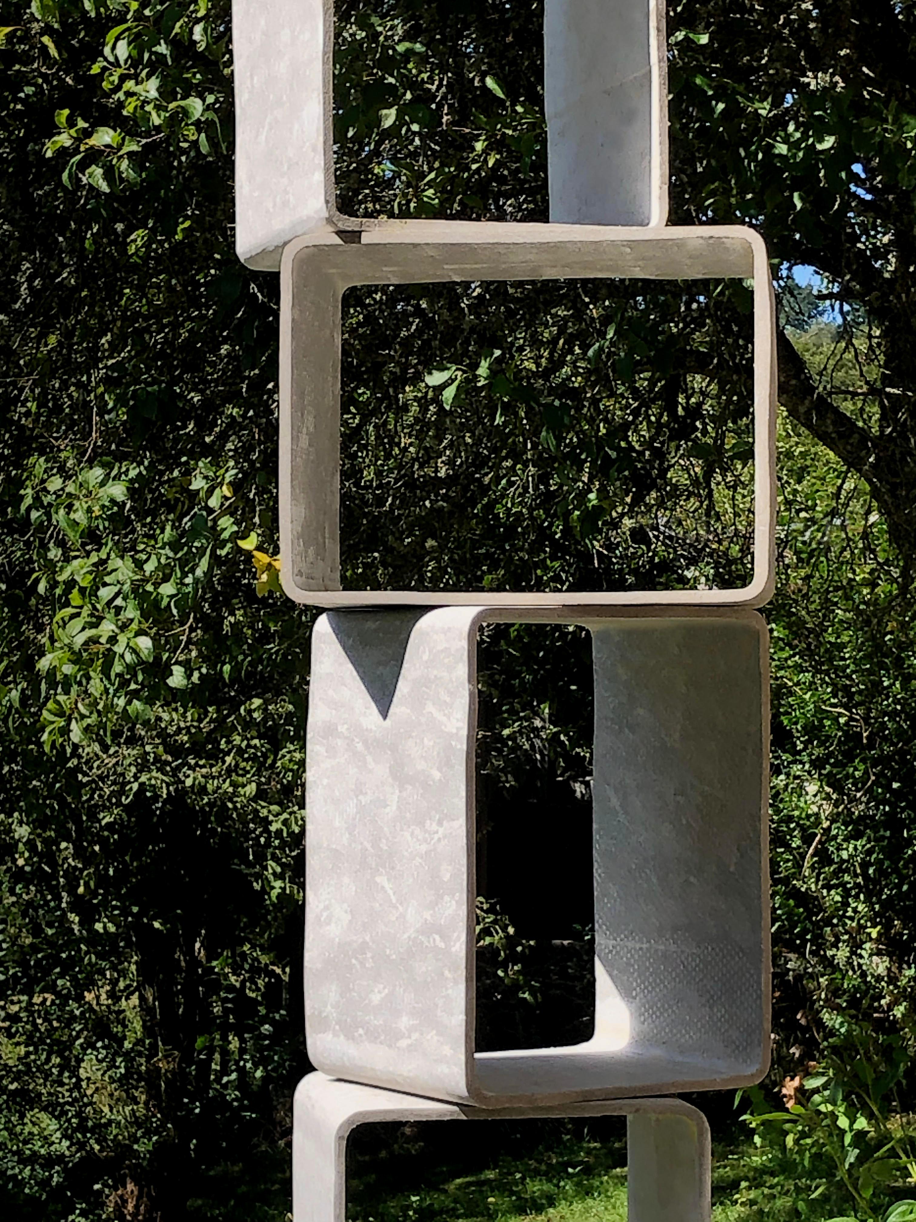 Set of 5 SPACE-AGE Concrete BOOKCASES by WILLY GUHL for ETERNIT, Swiss 1970 For Sale 5