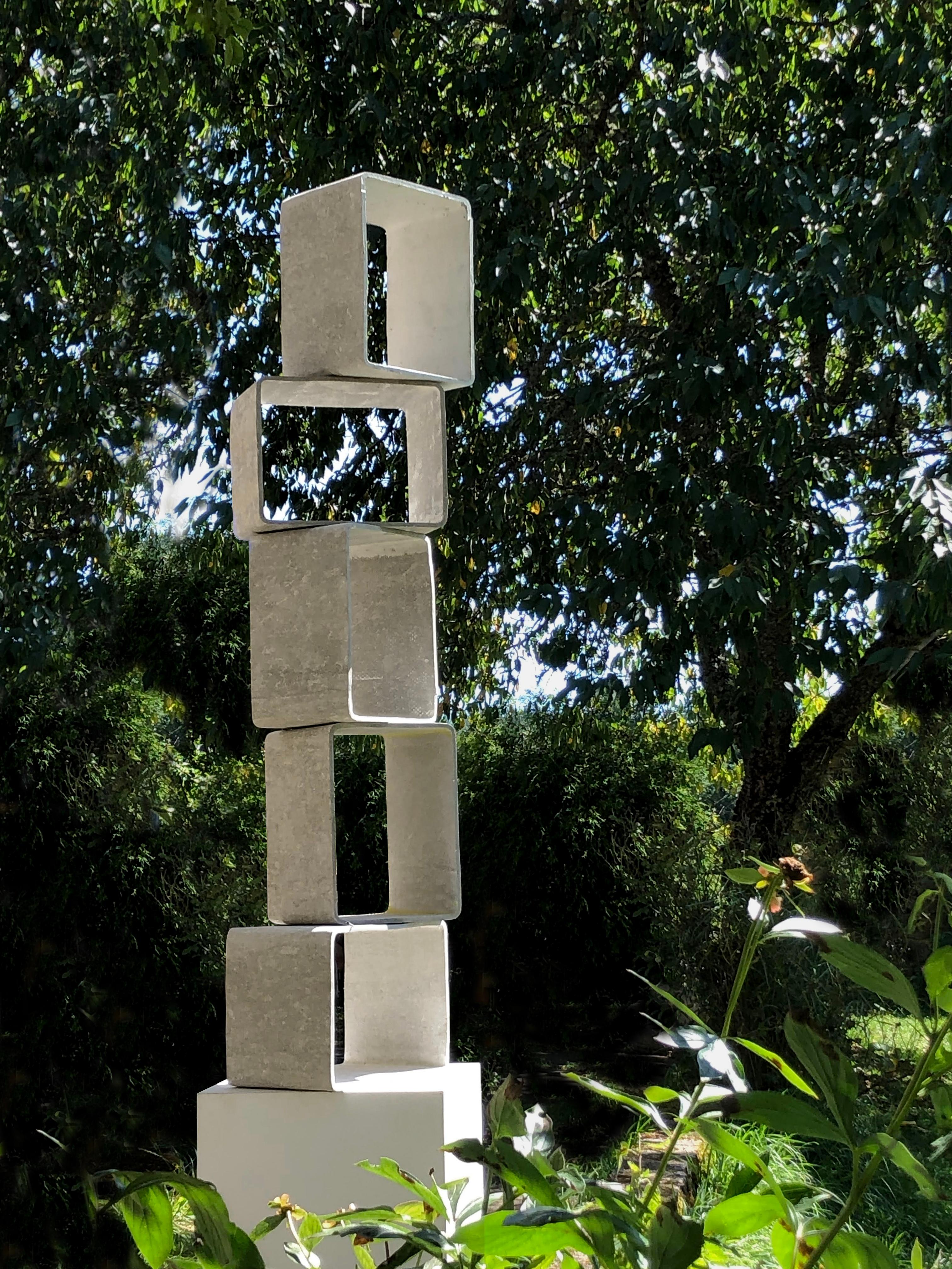 Set of 5 SPACE-AGE Concrete BOOKCASES by WILLY GUHL for ETERNIT, Swiss 1970 For Sale 4