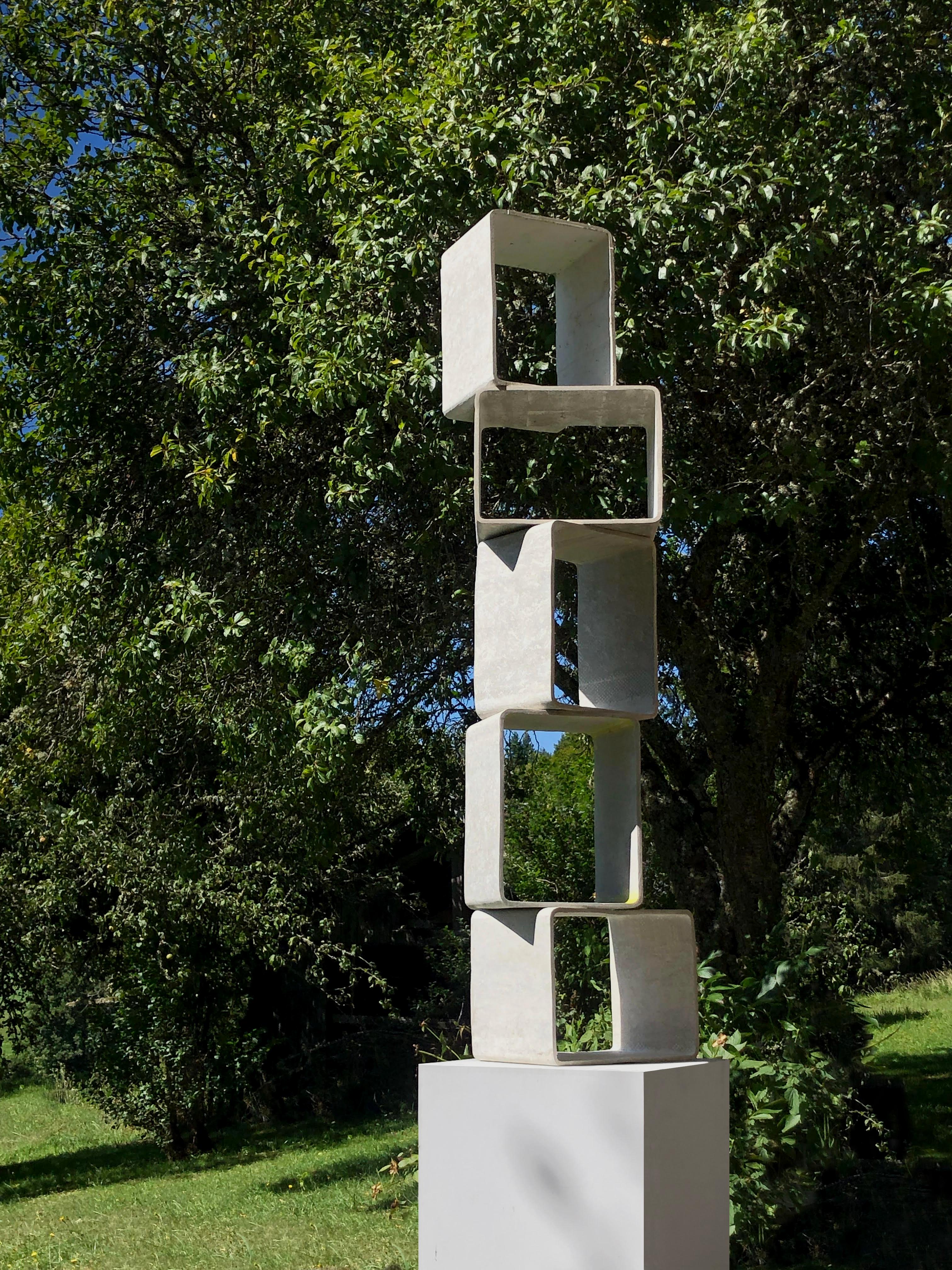 Space Age Set of 5 SPACE-AGE Concrete BOOKCASES by WILLY GUHL for ETERNIT, Swiss 1970 For Sale