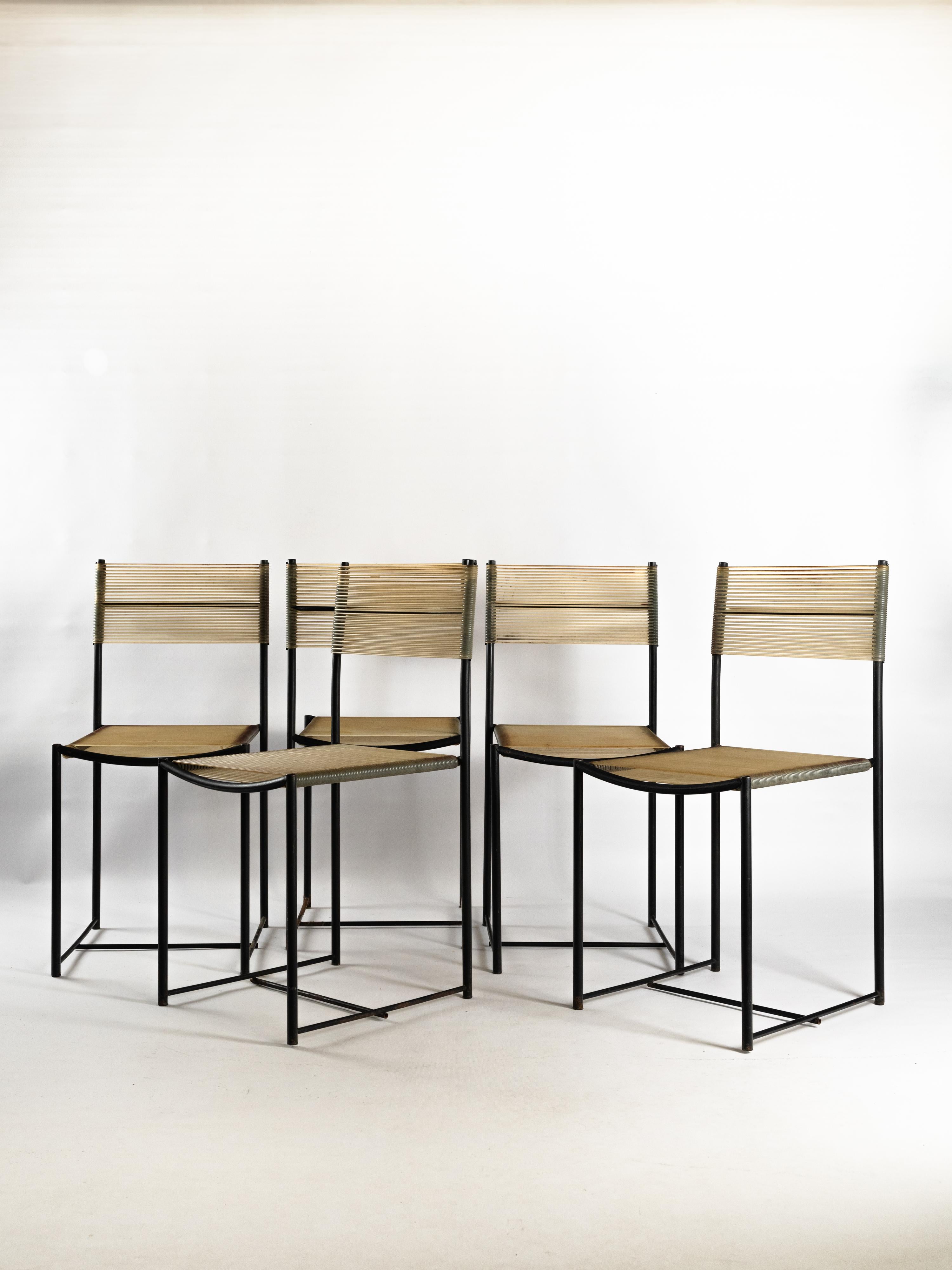 Set di 5 sedie Spaghetti di Giandomenico Belotti per Alias circa 1980 in vendita 10