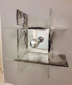 Set of 5 Square Sconces by Carlo Nason for Mazzega