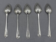 Set of 5 Sterling Silver Coffee Spoons by Peter & Ann Bateman