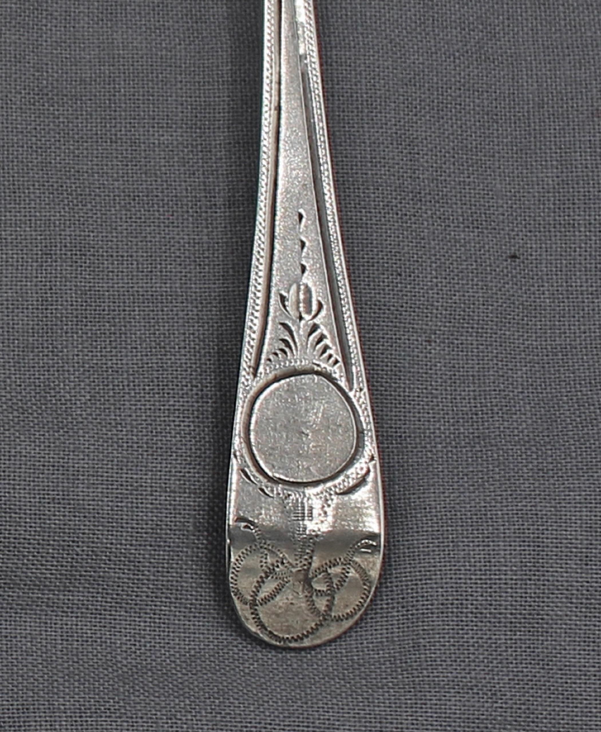 Georgian Set of 5 Sterling Silver Coffee Spoons by Peter & Ann Bateman For Sale