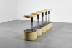 Set of 5 Stools "Golf" model by R. Lucci and P. Orlandini for Velca 1960s Italy