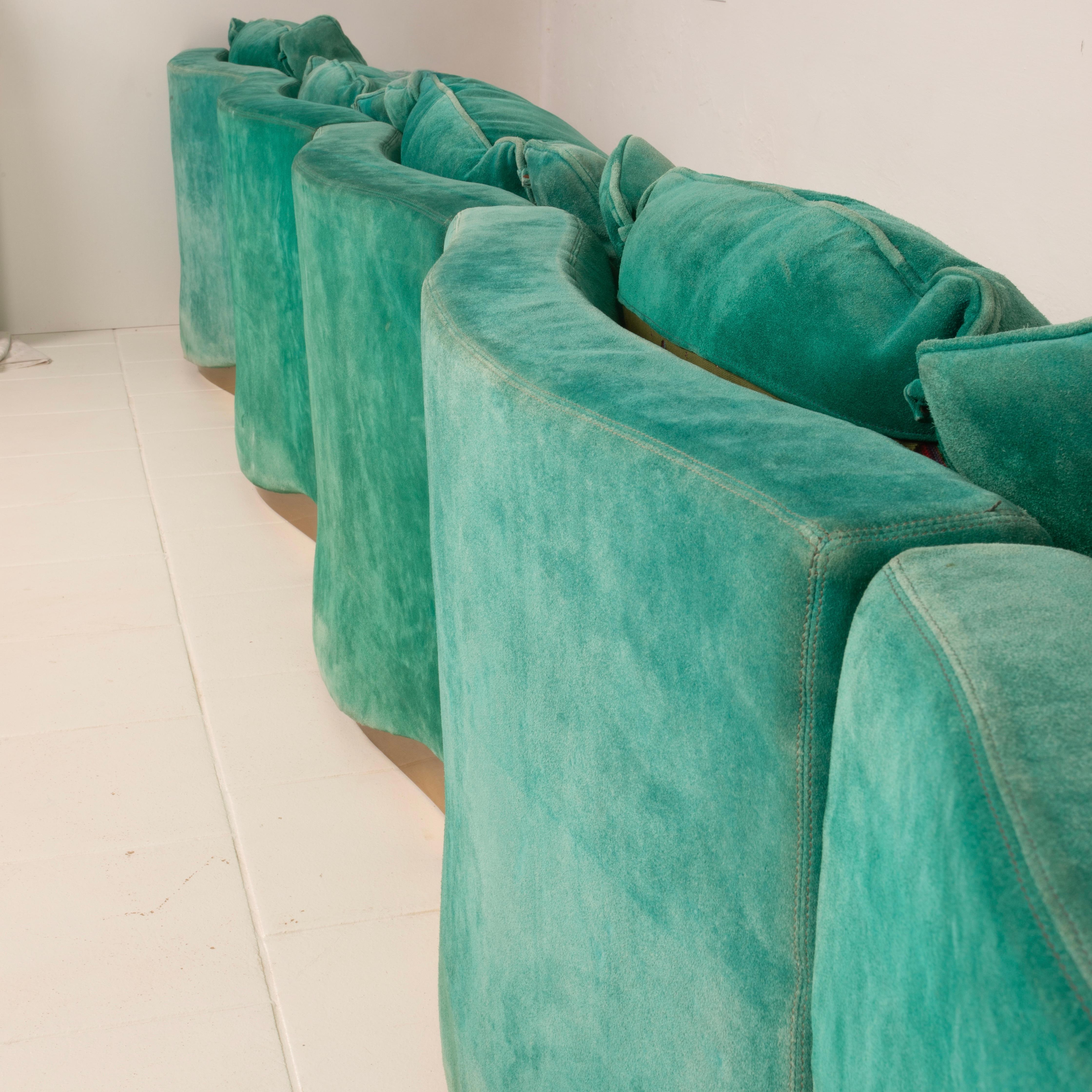 Set of 5 Stropiccio Armhairs by Luciano Frigerio for Frigerio di Desio, 1970 For Sale 6