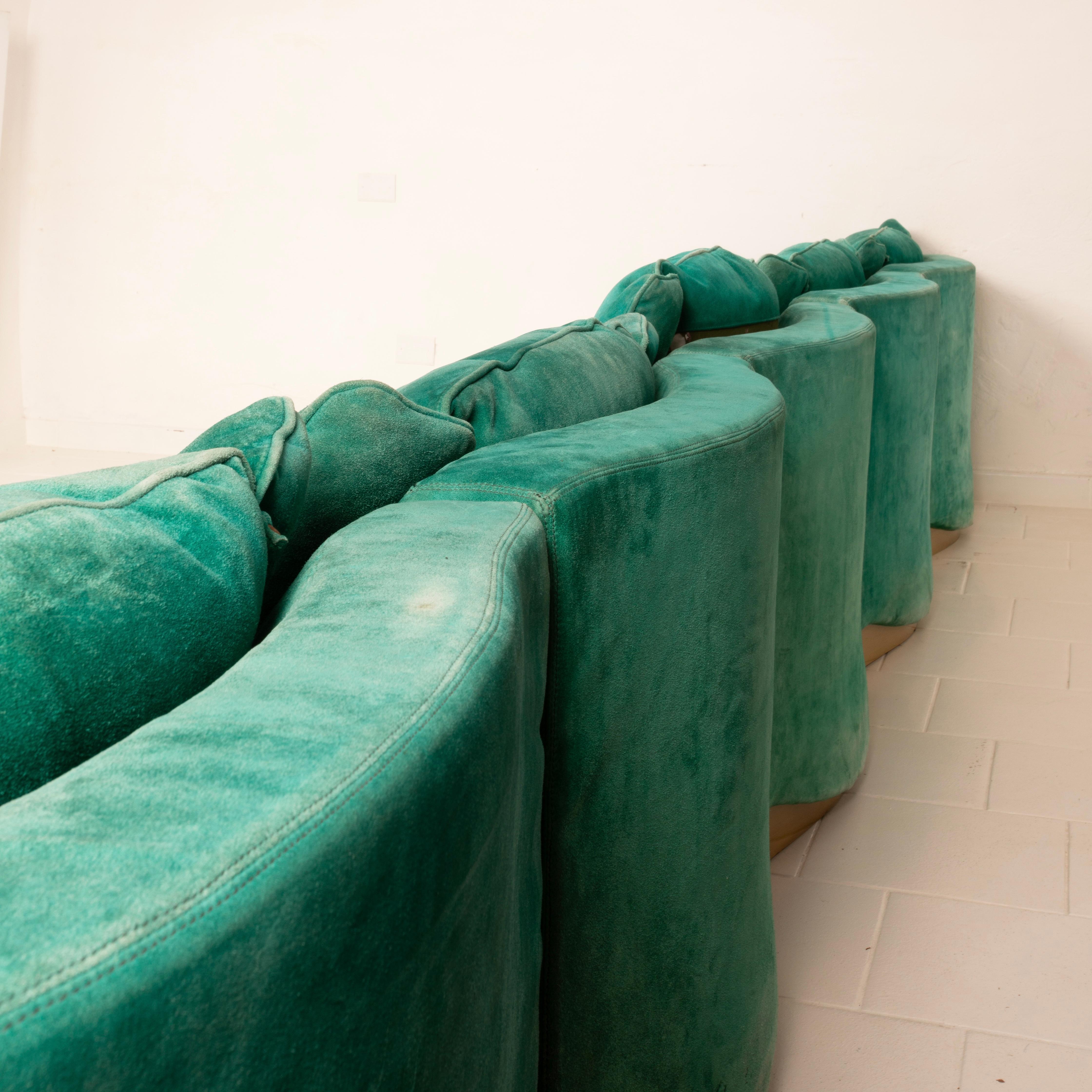 Late 20th Century Set of 5 Stropiccio Armhairs by Luciano Frigerio for Frigerio di Desio, 1970 For Sale