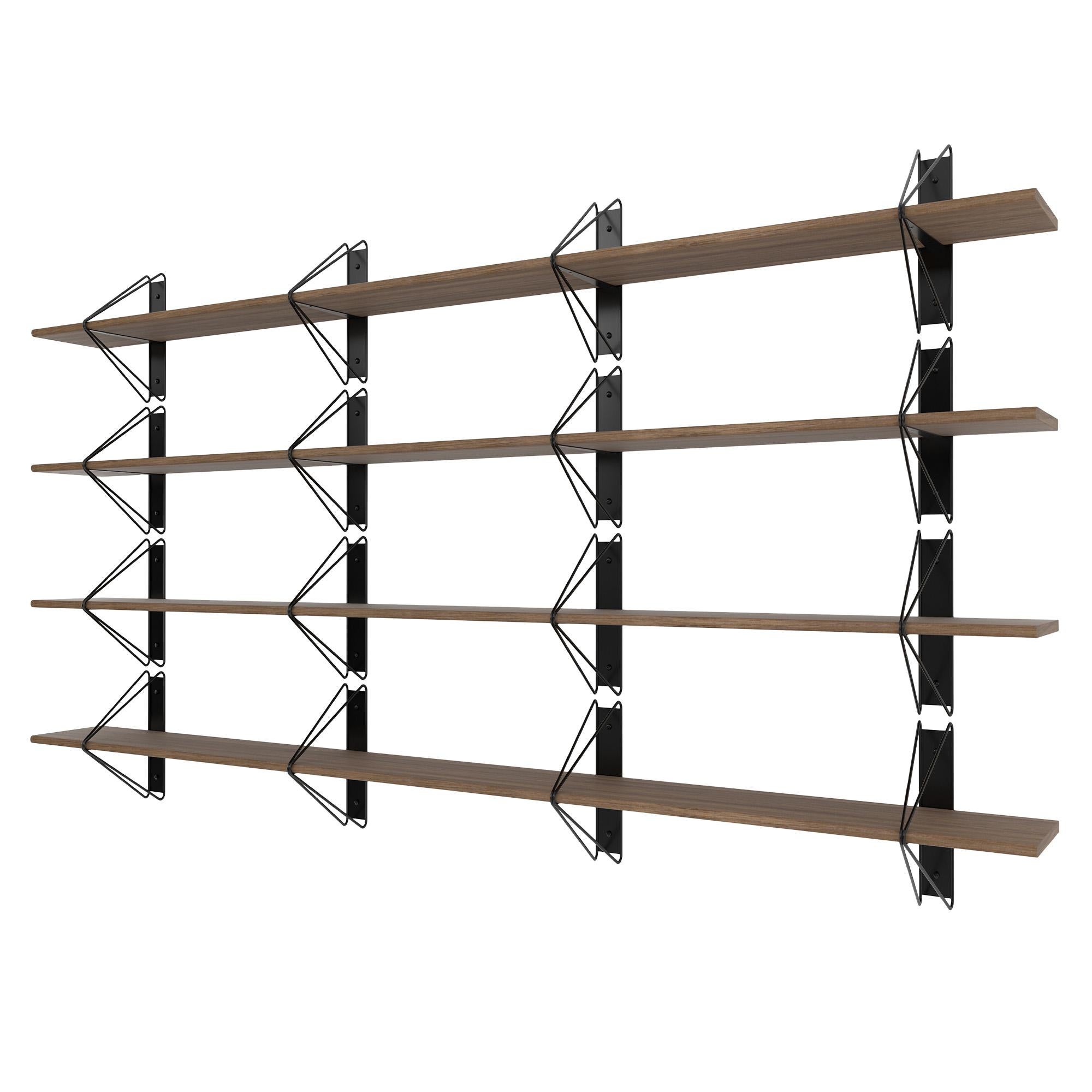Set of 5 Strut Shelves from Souda, 116in, Black, Extra Long, Made to Order For Sale 2