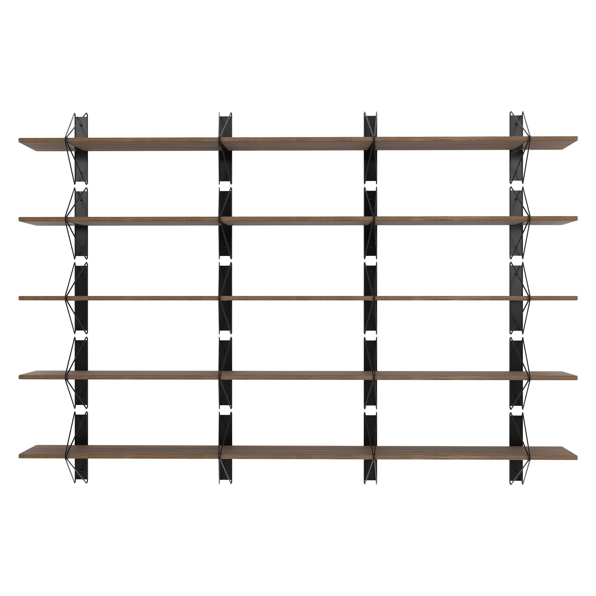 Set of 5 Strut Shelves from Souda, 116in, Black, Extra Long, Made to Order For Sale 5
