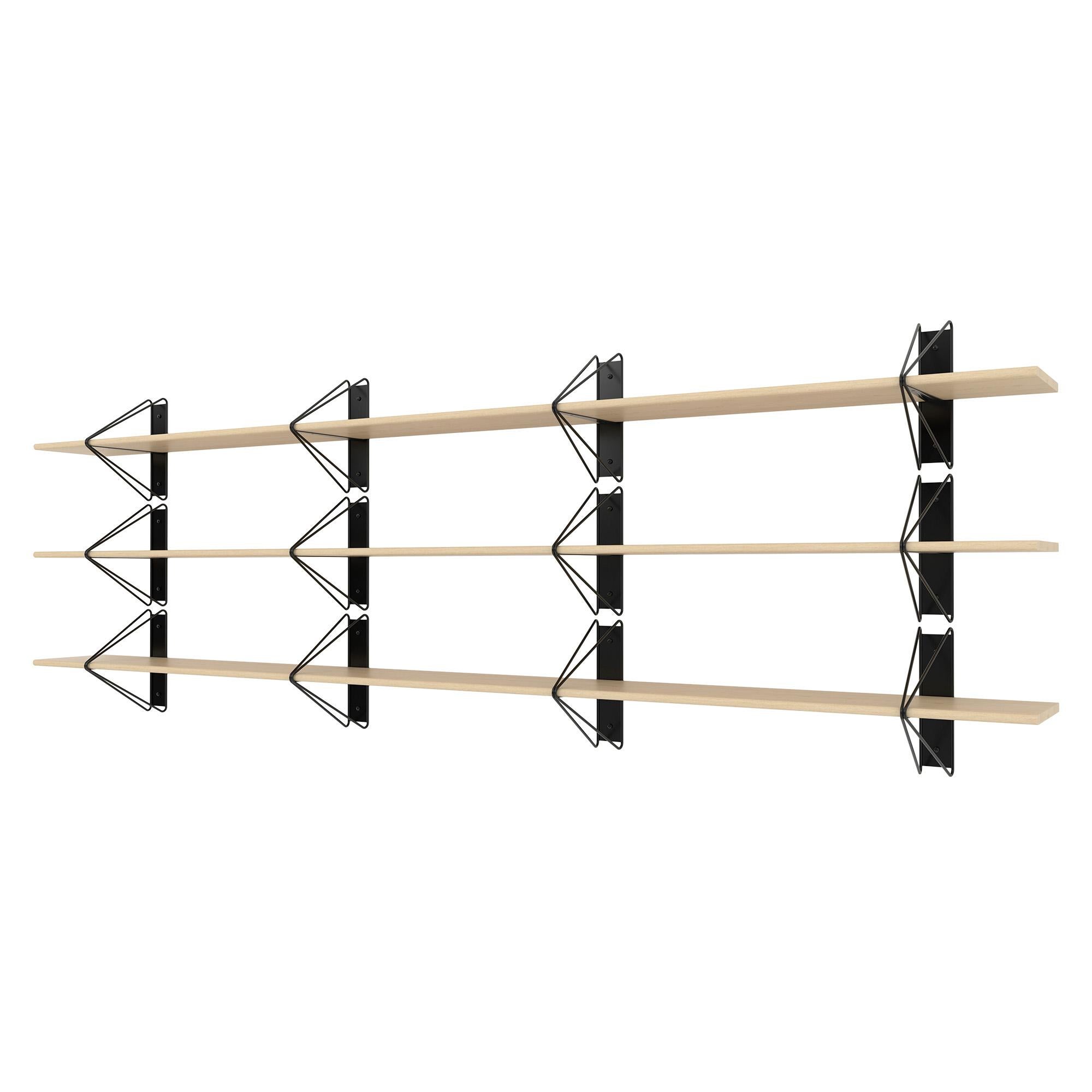 Set of 5 Strut Shelves from Souda, 116in, Black, Extra Long, Made to Order For Sale 6