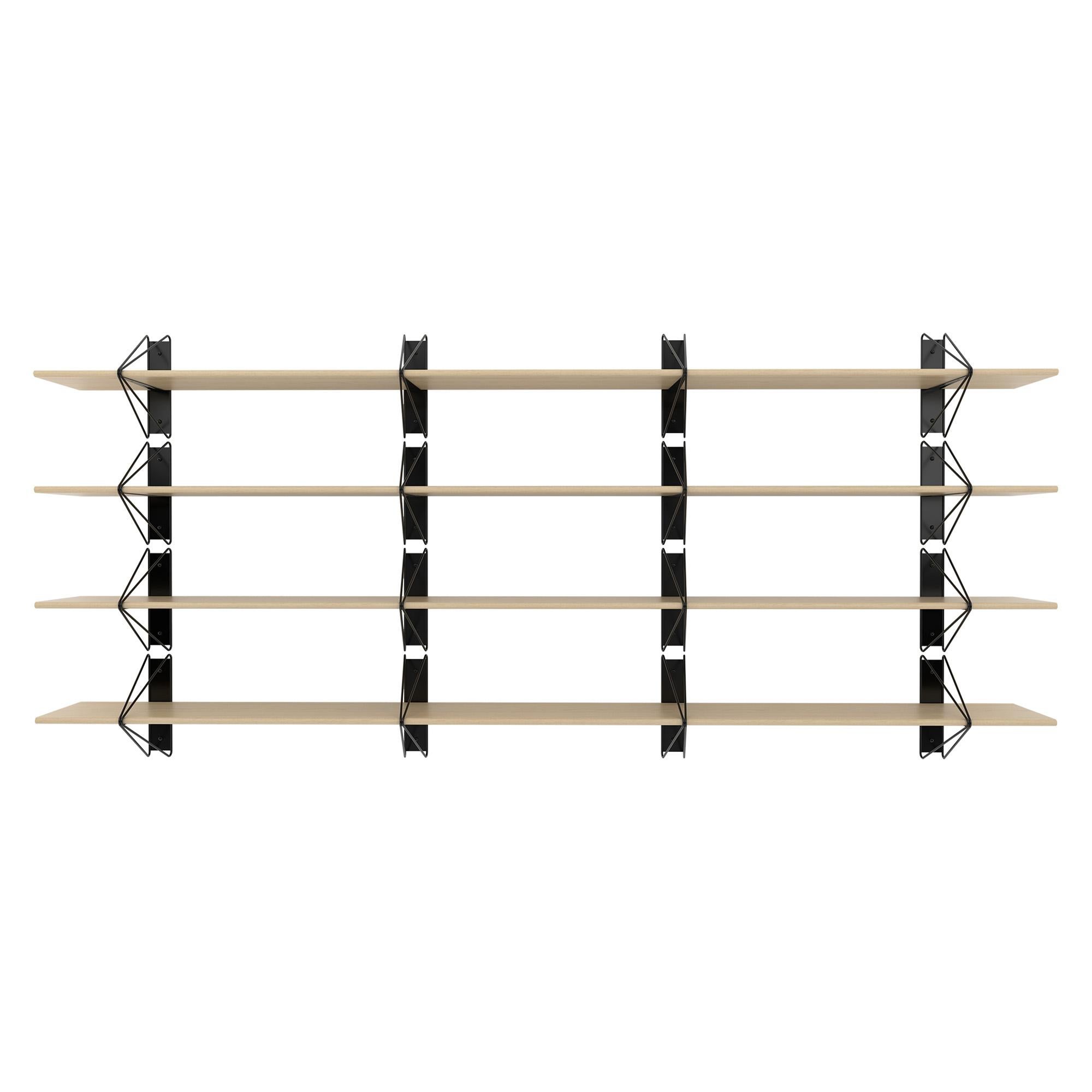 Set of 5 Strut Shelves from Souda, 116in, Black, Extra Long, Made to Order For Sale 9