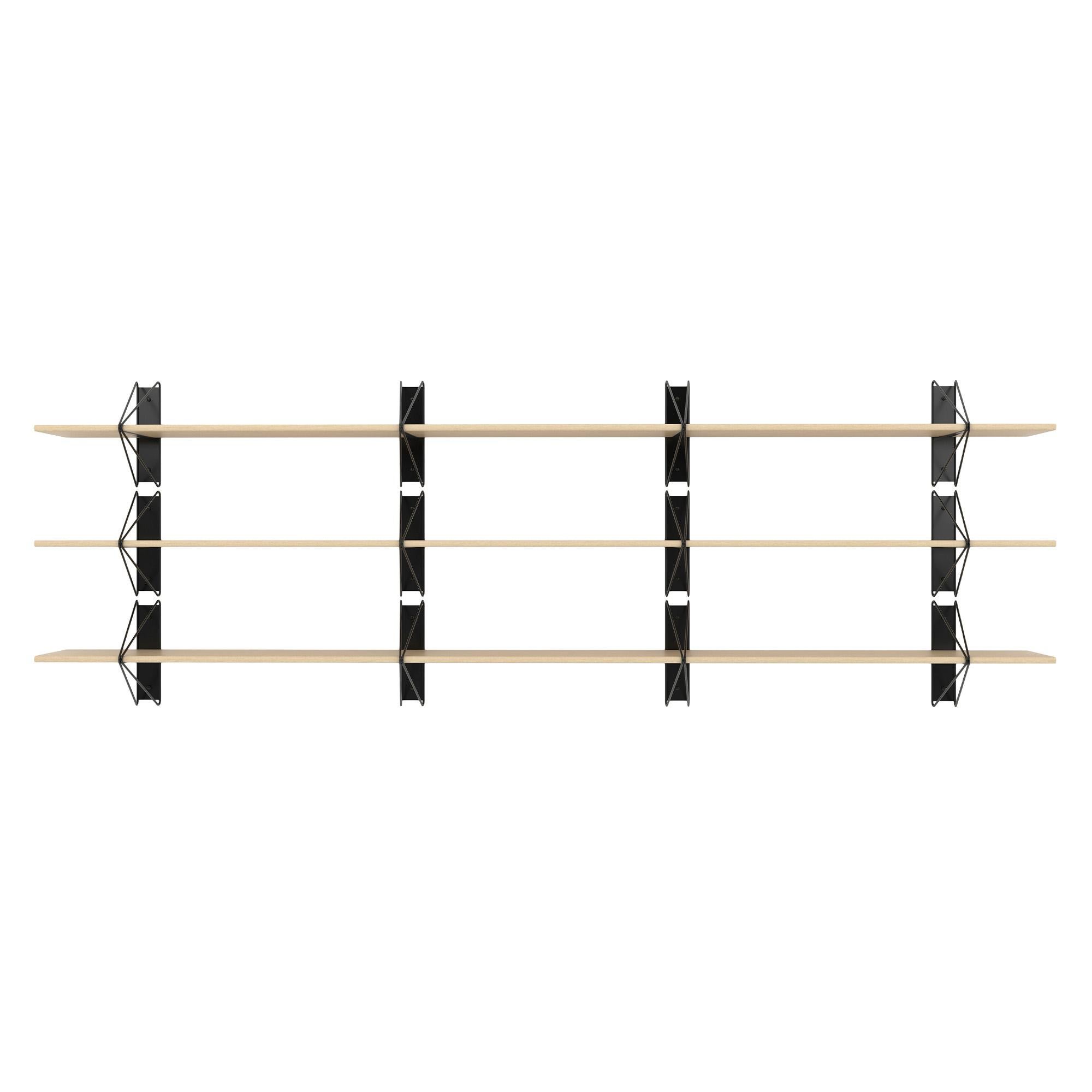 Set von 5 Strukturregale von Souda, 116in, Schwarz, extra lang, auf Bestellung gefertigt (Metall) im Angebot