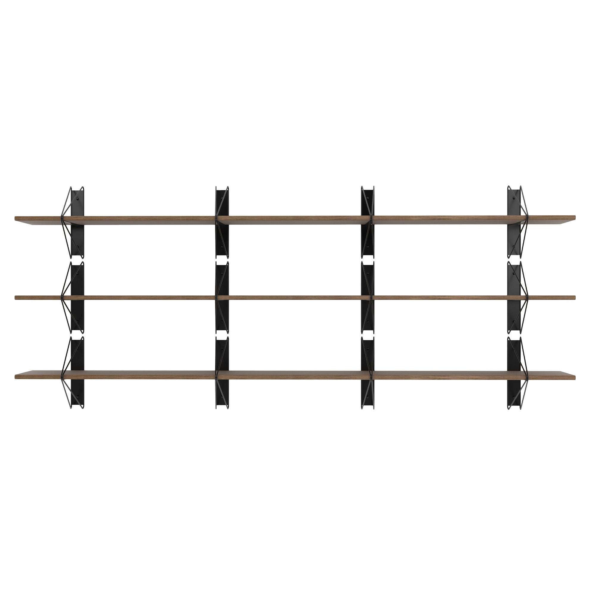 Set of 5 Strut Shelves from Souda, 116in, Black, Extra Long, Made to Order For Sale 1