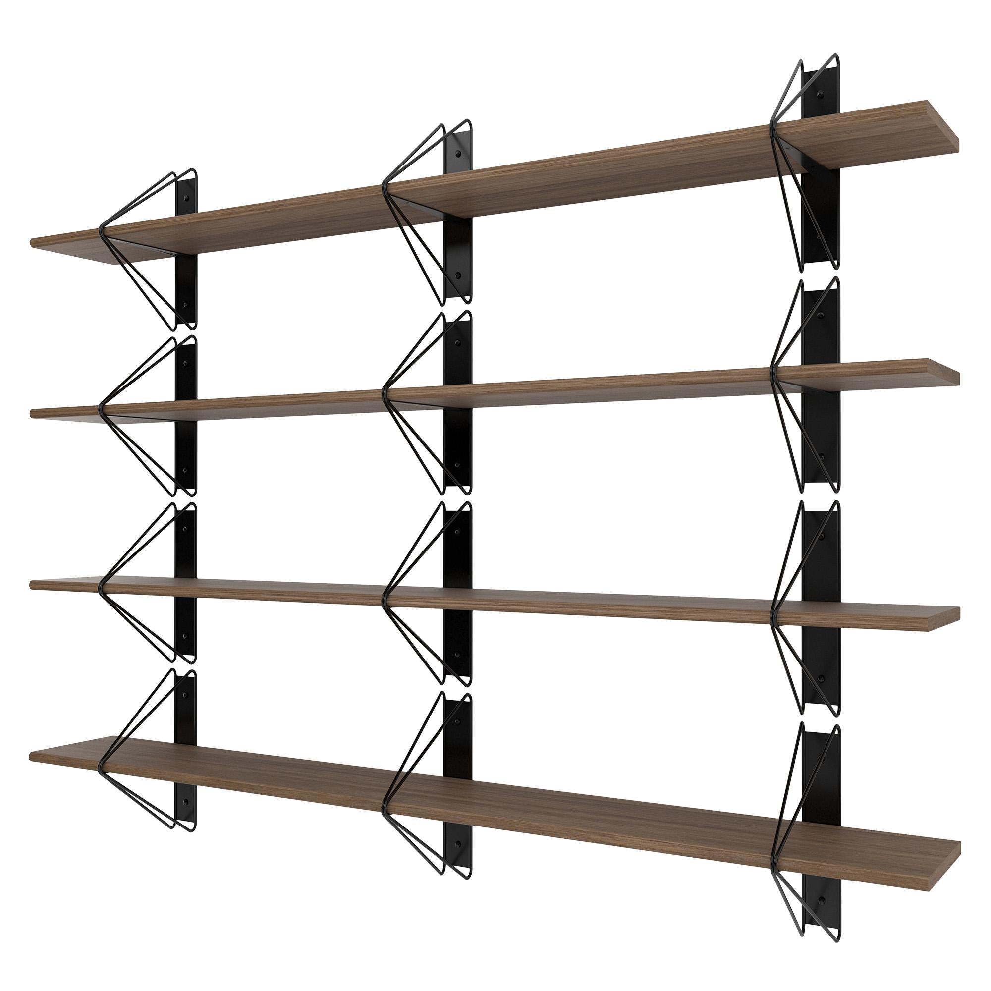 Set di 5 mensole a puntone di Souda, 84 pollici, bianco, mensola da parete in legno moderno, libreria in vendita 2