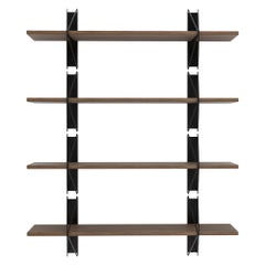 Set von 5 Strukturregale von Souda, 52in, Schwarz und Nussbaum, auf Bestellung gefertigt