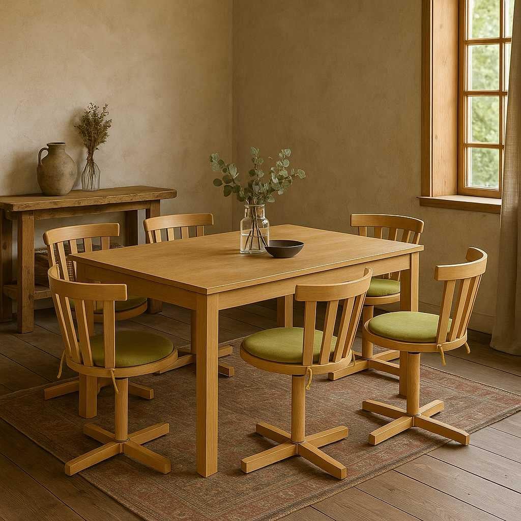 Set of 5 Swivel Birch Chairs, Jan Hallberg & Sune Formell for Edsbyverken, 1960s For Sale 11
