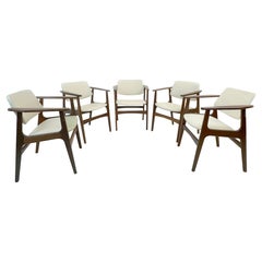 Set of 5 Teak Armchairs model Lene, by Arne Vodder, Vamo Møbel, Denmark 1960's