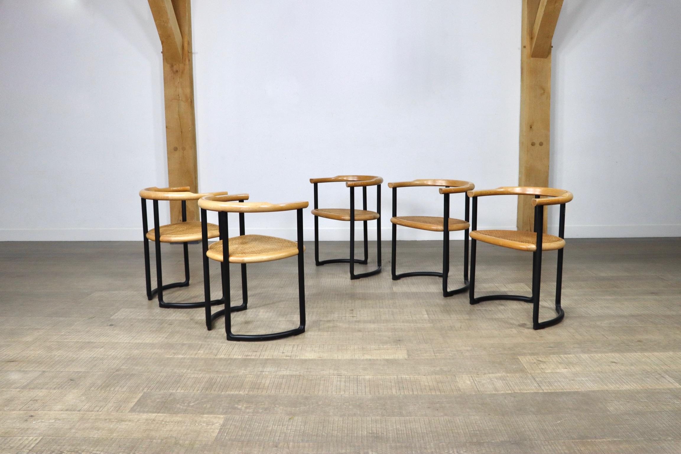 Set of 5 Tito Agnoli Achillea Dining Chairs for Ycami, Italy, 1970s For Sale 6