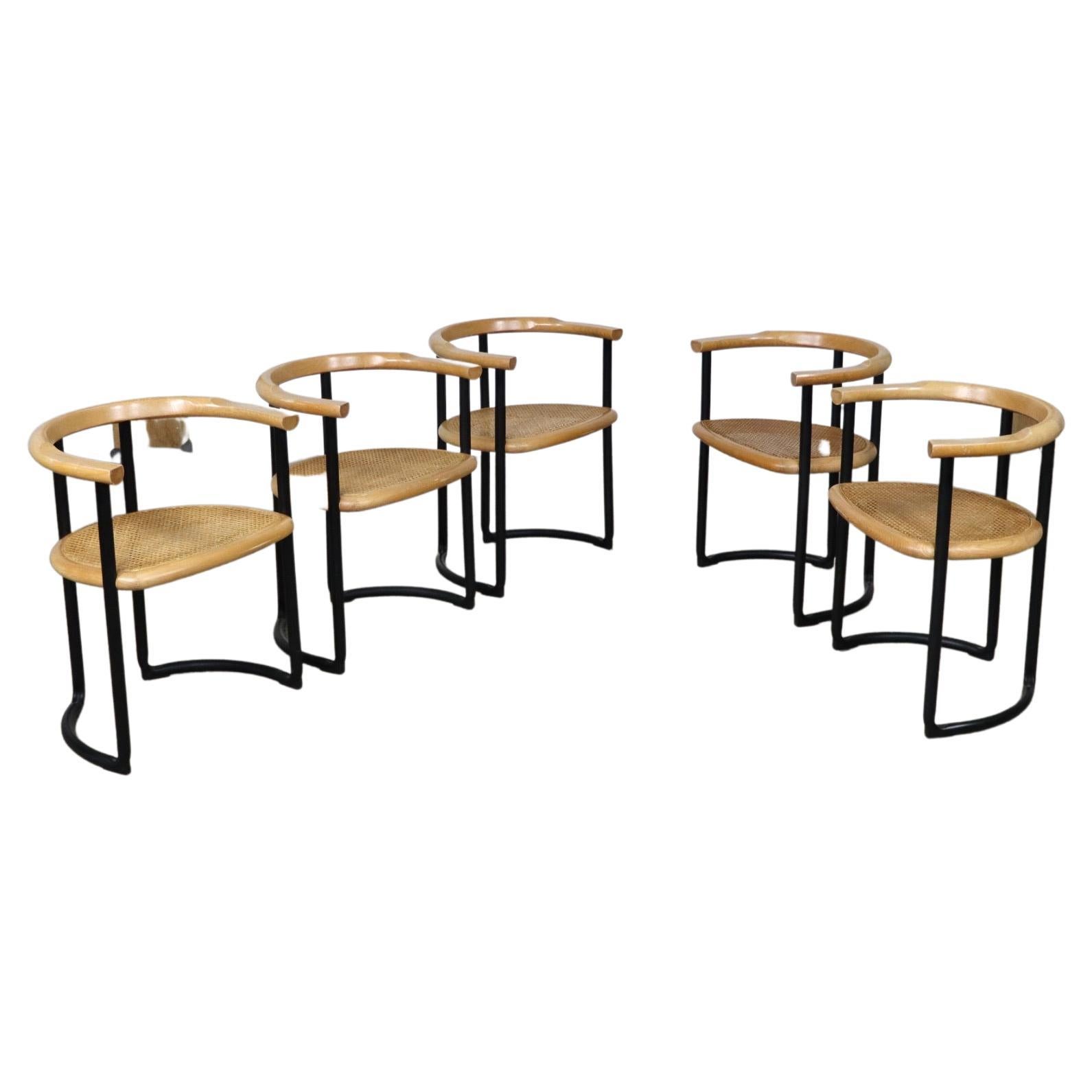 Set of 5 Tito Agnoli Achillea Dining Chairs for Ycami, Italy, 1970s For Sale