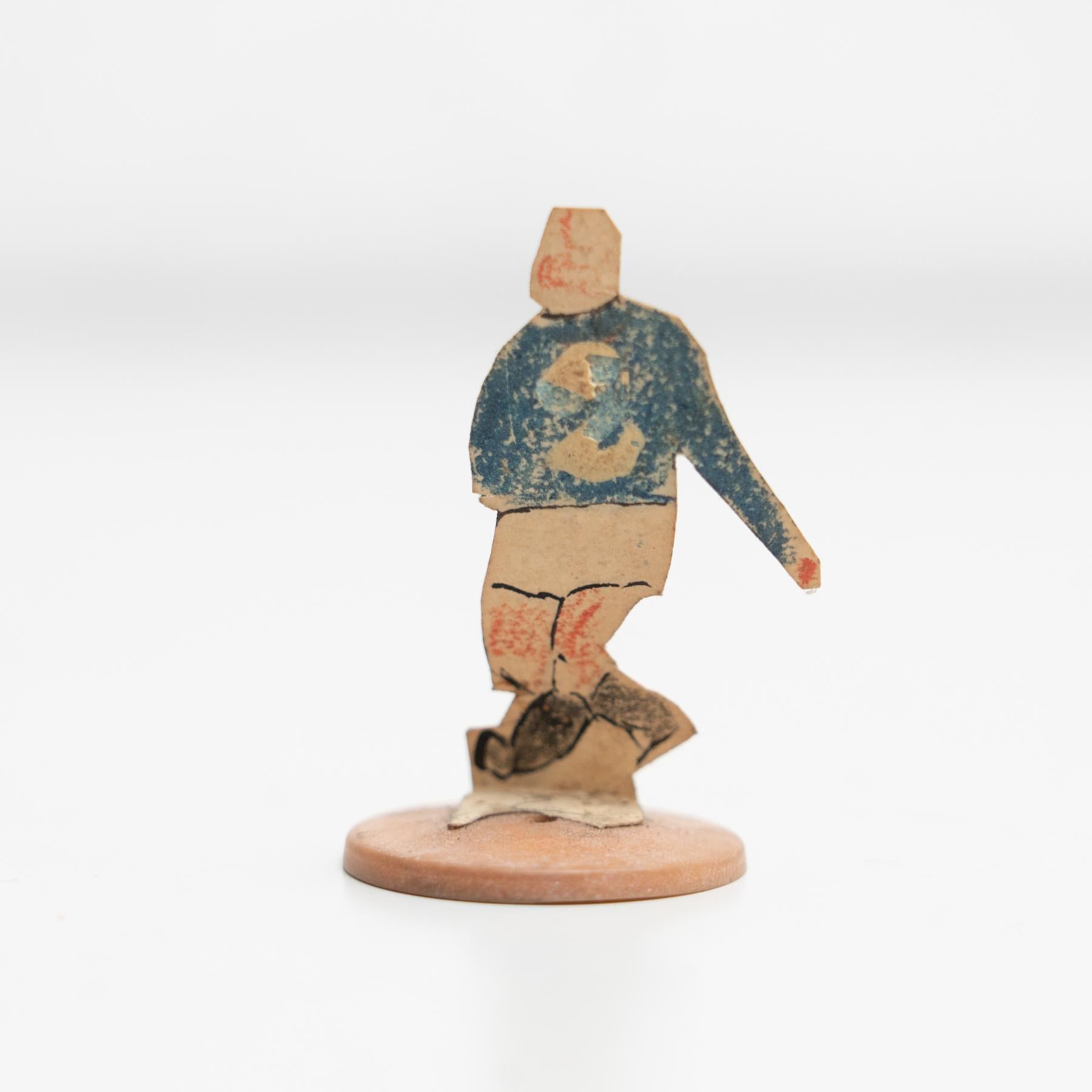 Set of 5 Traditional Antique Button Soccer Game Figures, circa 1950 For Sale 3
