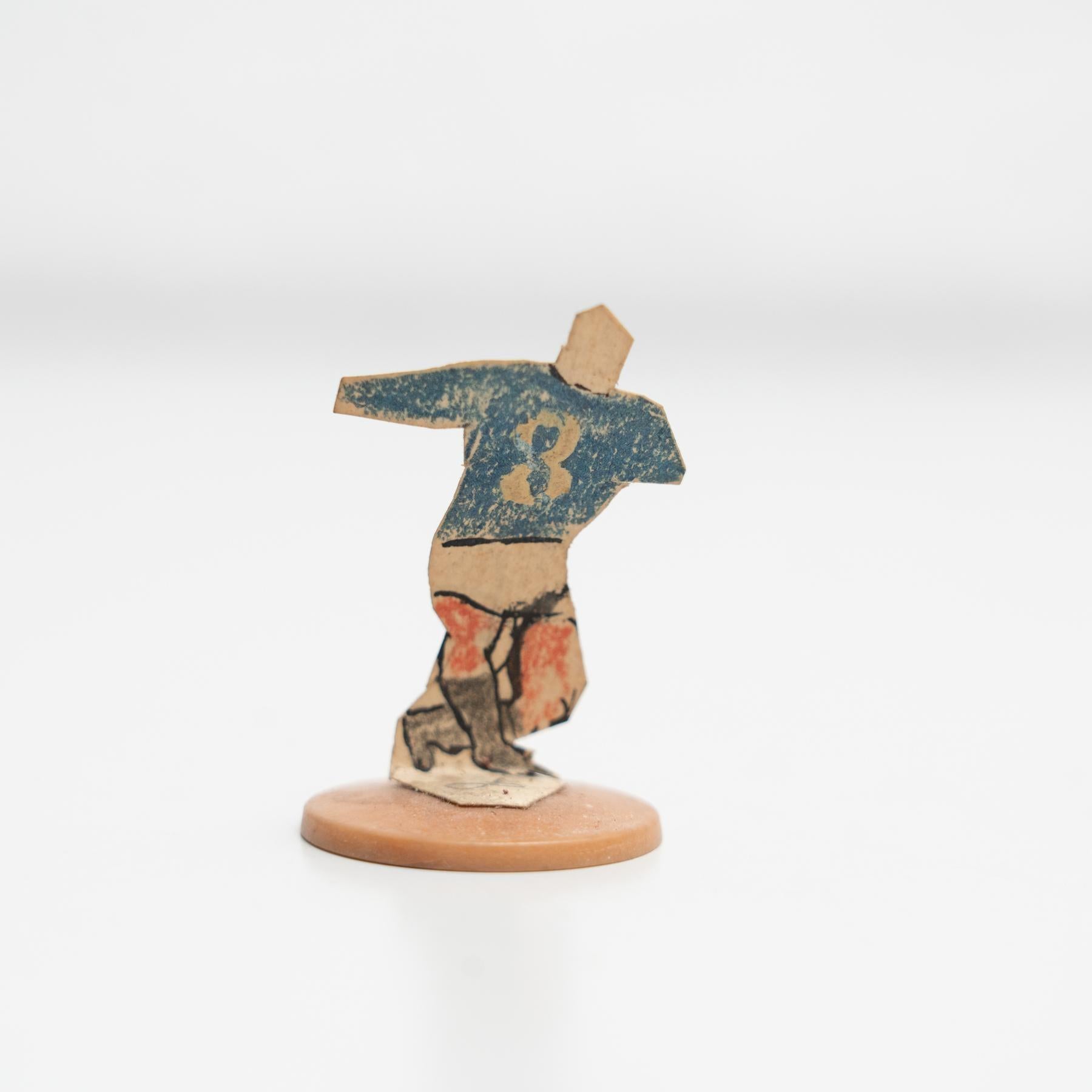 Set of 5 Traditional Antique Button Soccer Game Figures, circa 1950 For Sale 5