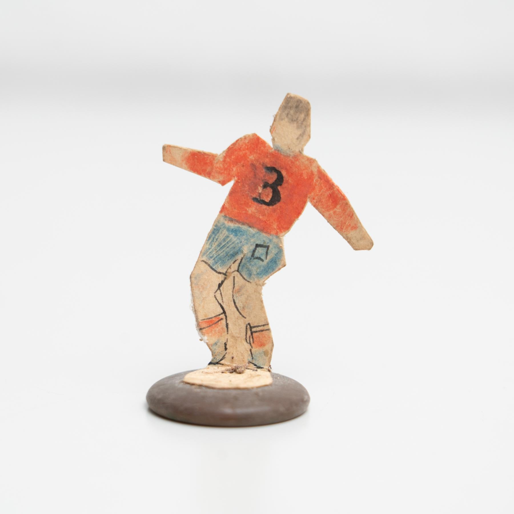Set of 5 Traditional Antique Button Soccer Game Figures, circa 1950 For Sale 6