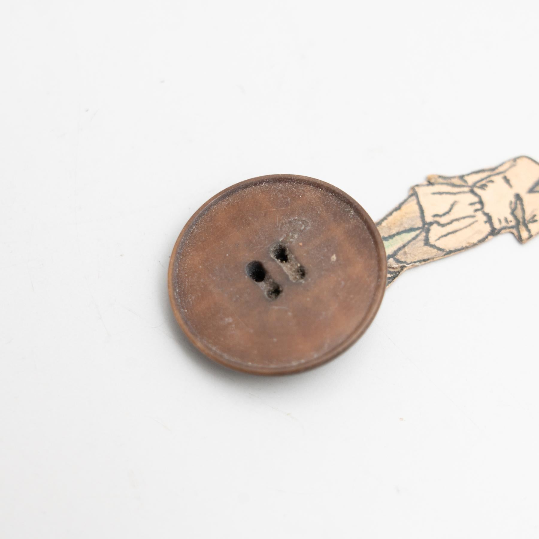 Set of 5 Traditional Antique Button Soccer Game Figures, circa 1950 For Sale 9