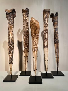 Set of 5 Tribal Art Knives from Papua New Guinea