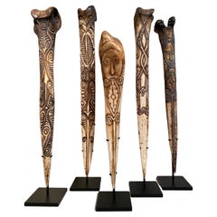 Set di 5 coltelli Tribal Art di Papua Nuova Guinea