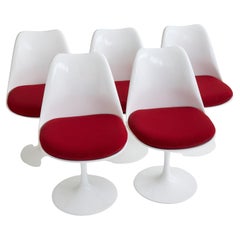 Set of 5 Tulip chairs by Eero Saarinen for Knoll International, 1970s