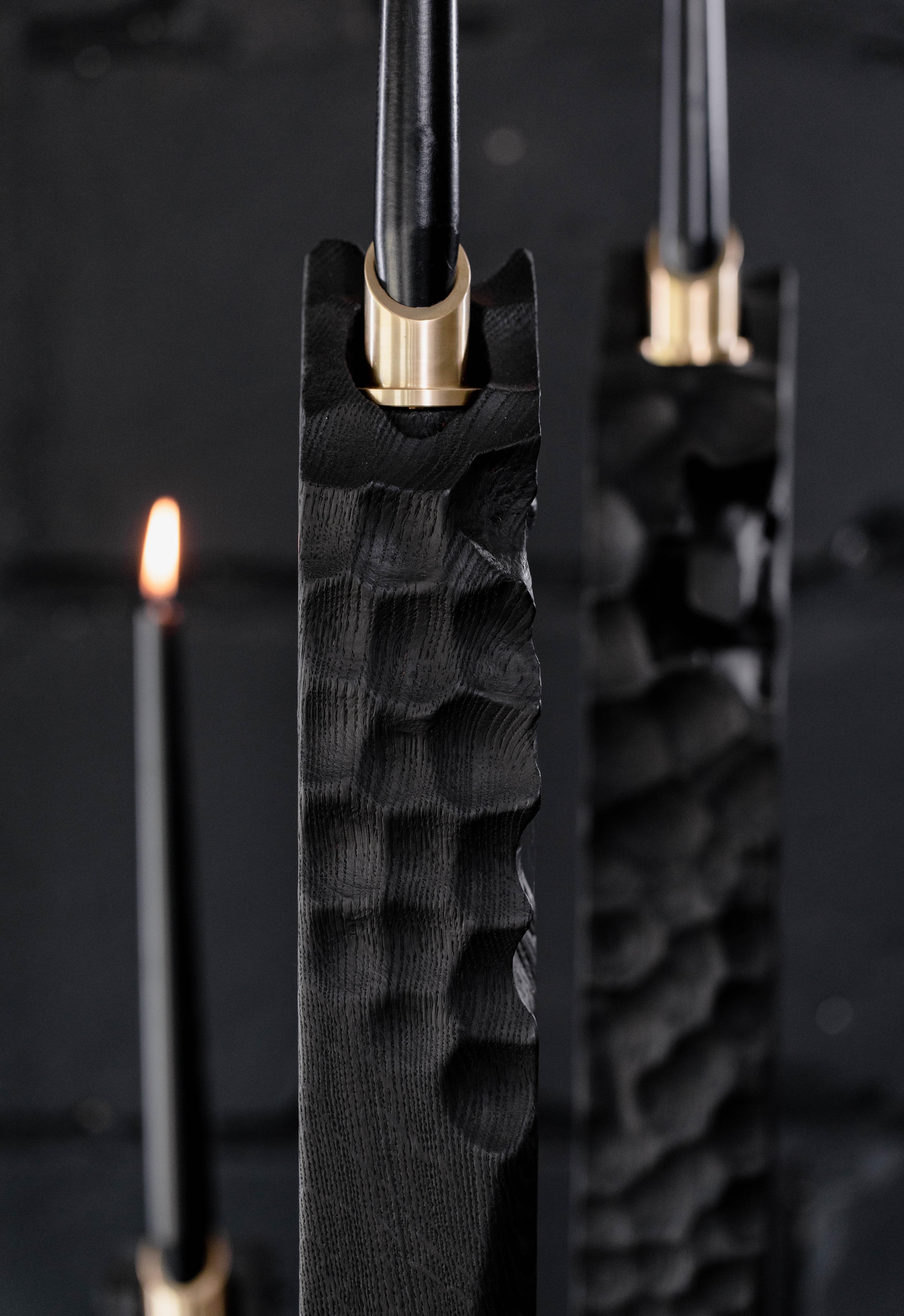 Set von 5 einzigartigen Wurzelholz-Kerzen von Jeremy Descamps (Postmoderne) im Angebot