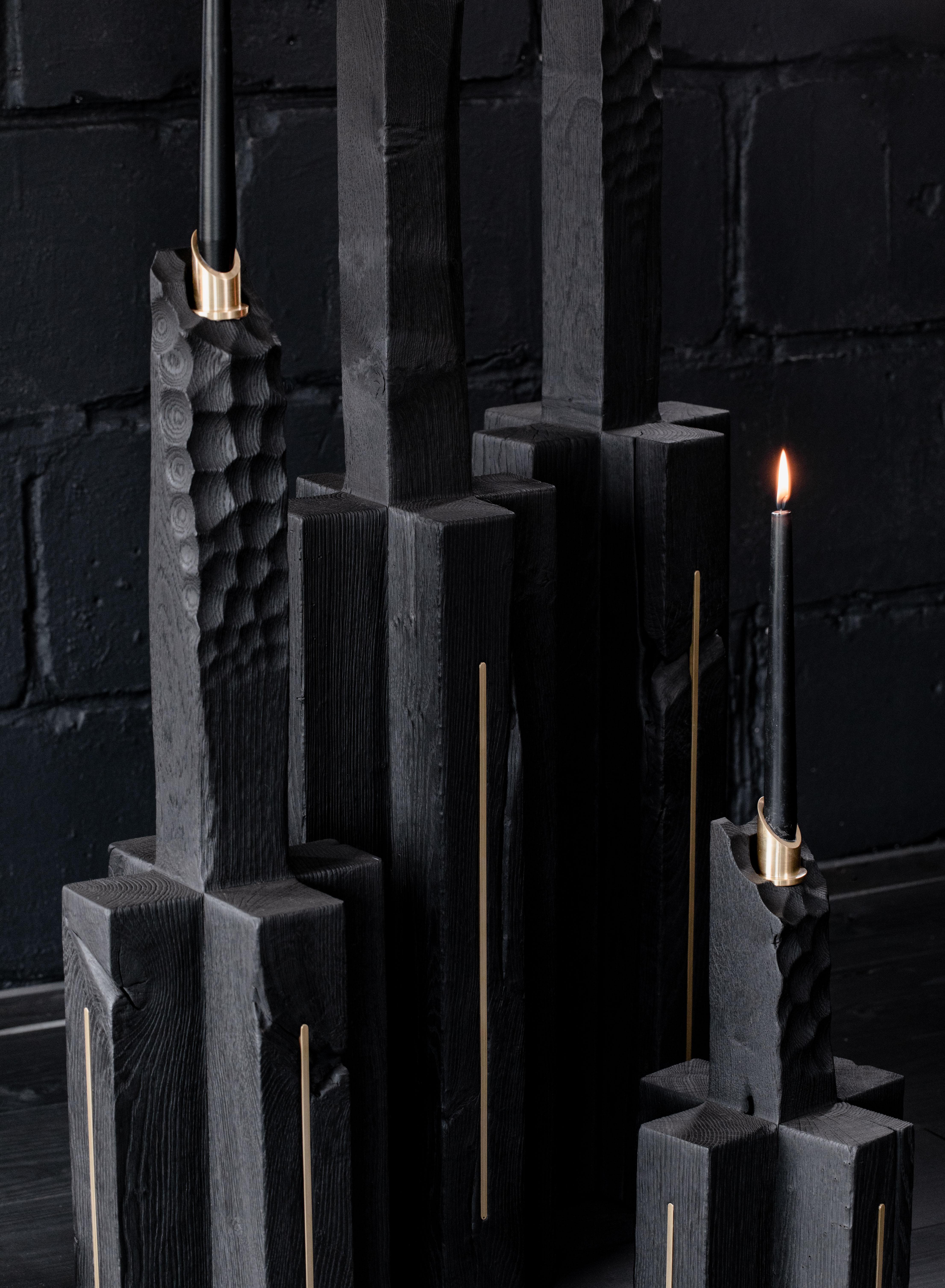 Set von 5 einzigartigen Wurzelholz-Kerzen von Jeremy Descamps im Zustand „Neu“ im Angebot in Geneve, CH
