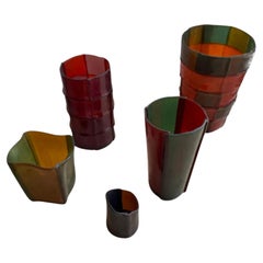 Set of 5 Vases in Resin by Enzo Mari, circa 2011
